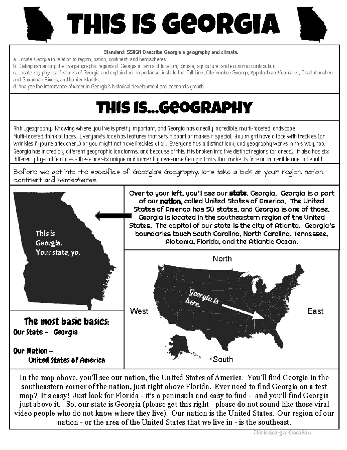 SS8G1 Final Exam Notes: Geography and Climate of Georgia - Studocu