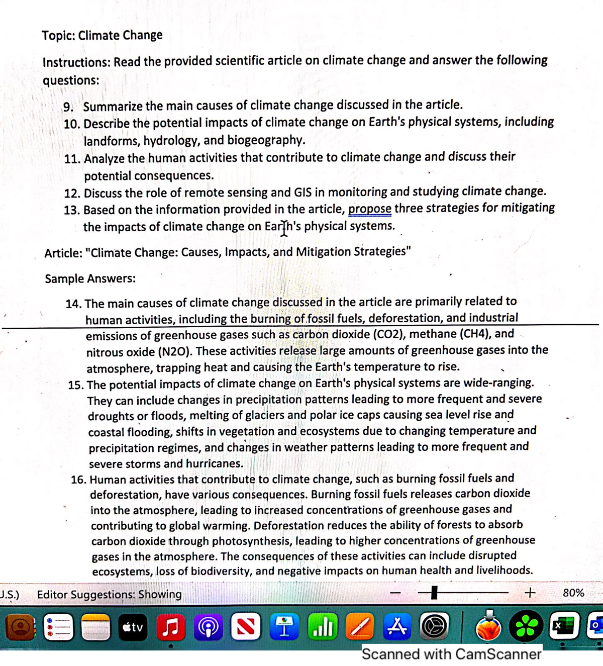 Climate Change Analysis - GEO 101 Homework 2 Insights and Strategies ...