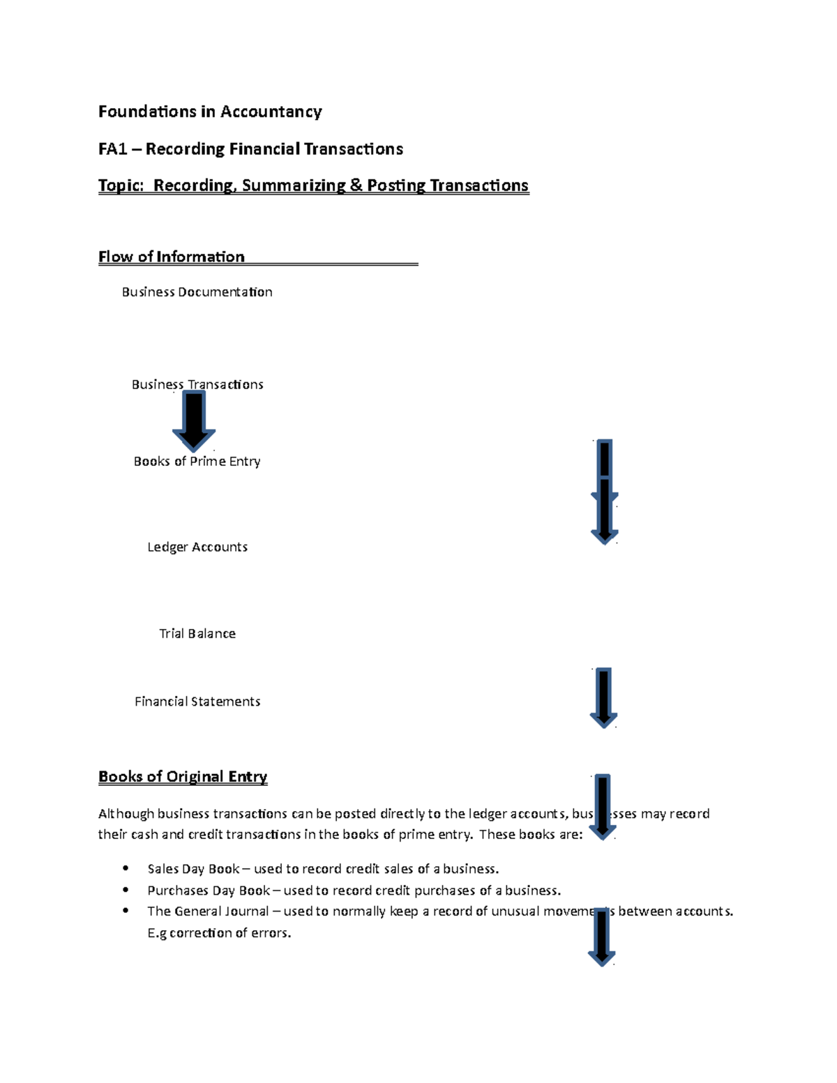 Lecture 5 - Recording, Summarising Posting Transactions - Copy ...