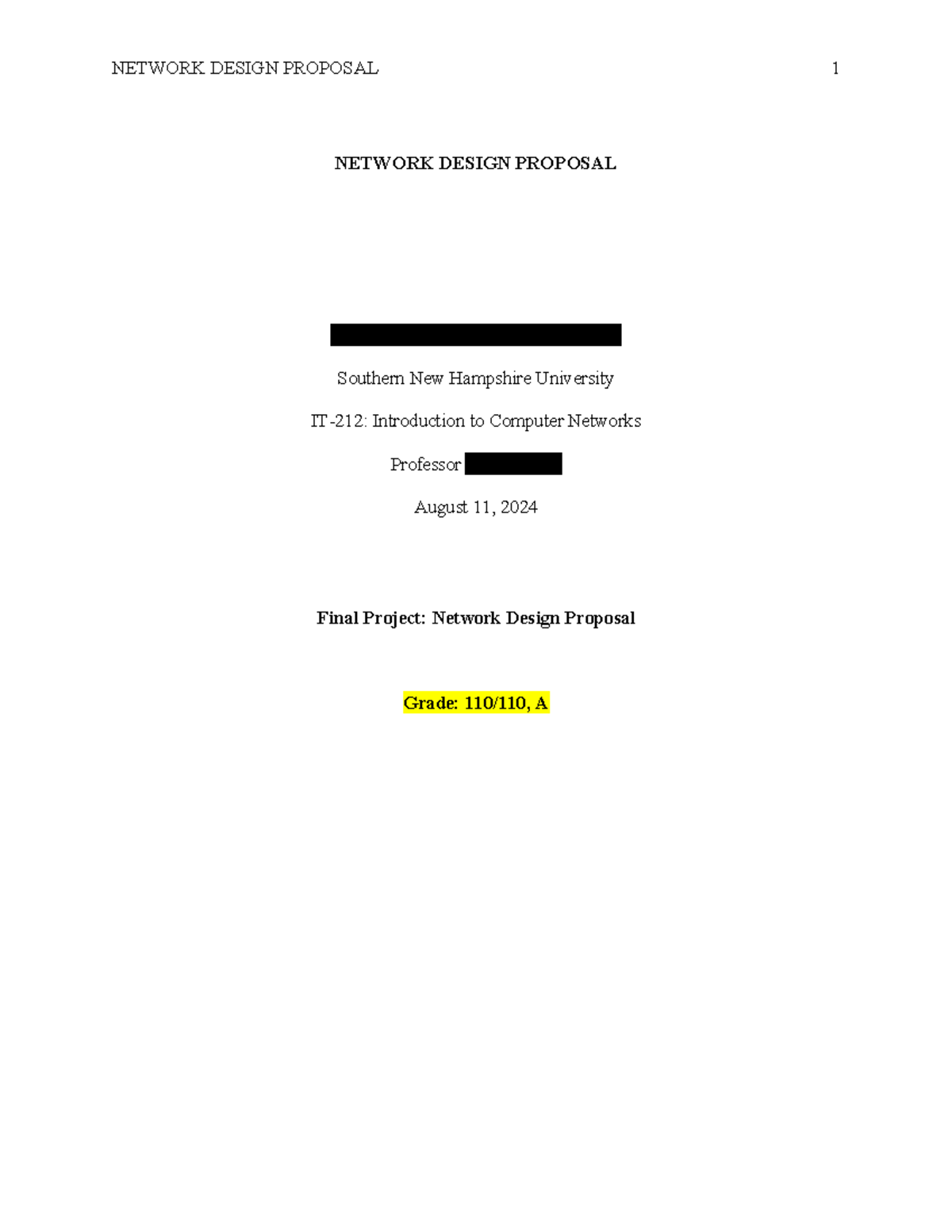 IT212, 7-1 Assignment - Network Design Proposal Overview - Studocu