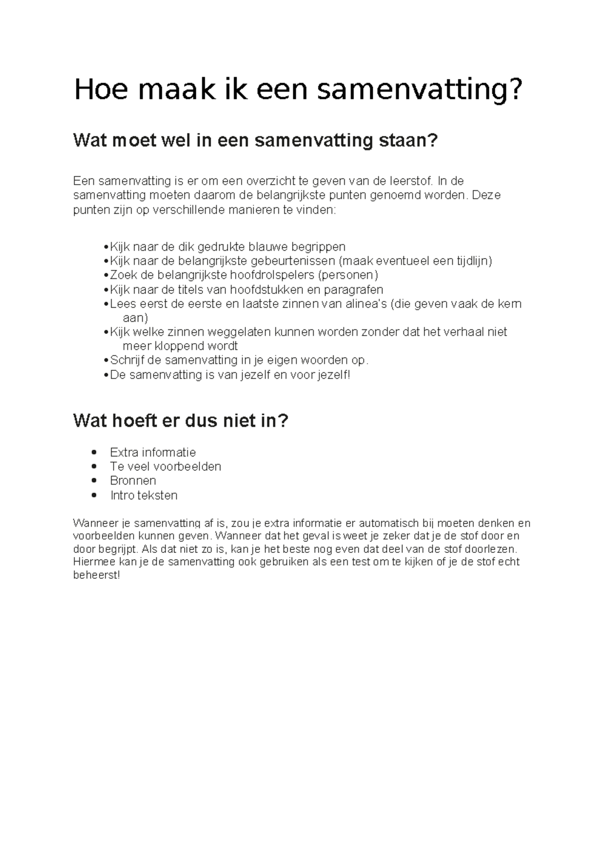 Hoe maak je een effectieve samenvatting? Tips en technieken - Studeersnel