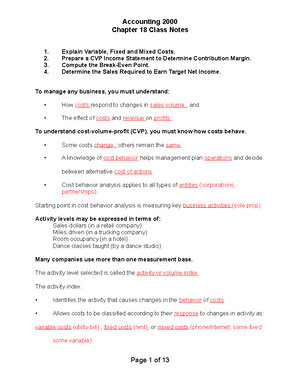 ACCT 2000 – Chapter 1 doc - Chapter 1 Class Notes 1. Describe the ...