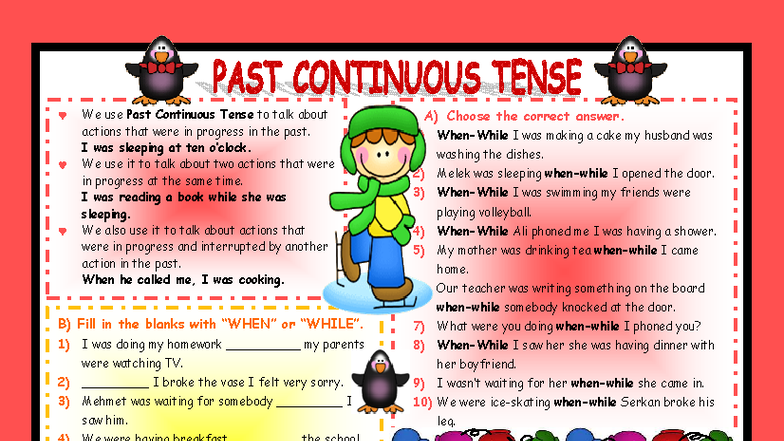 Past Continuous Tense - Practice Exercises for English Learners - Studocu