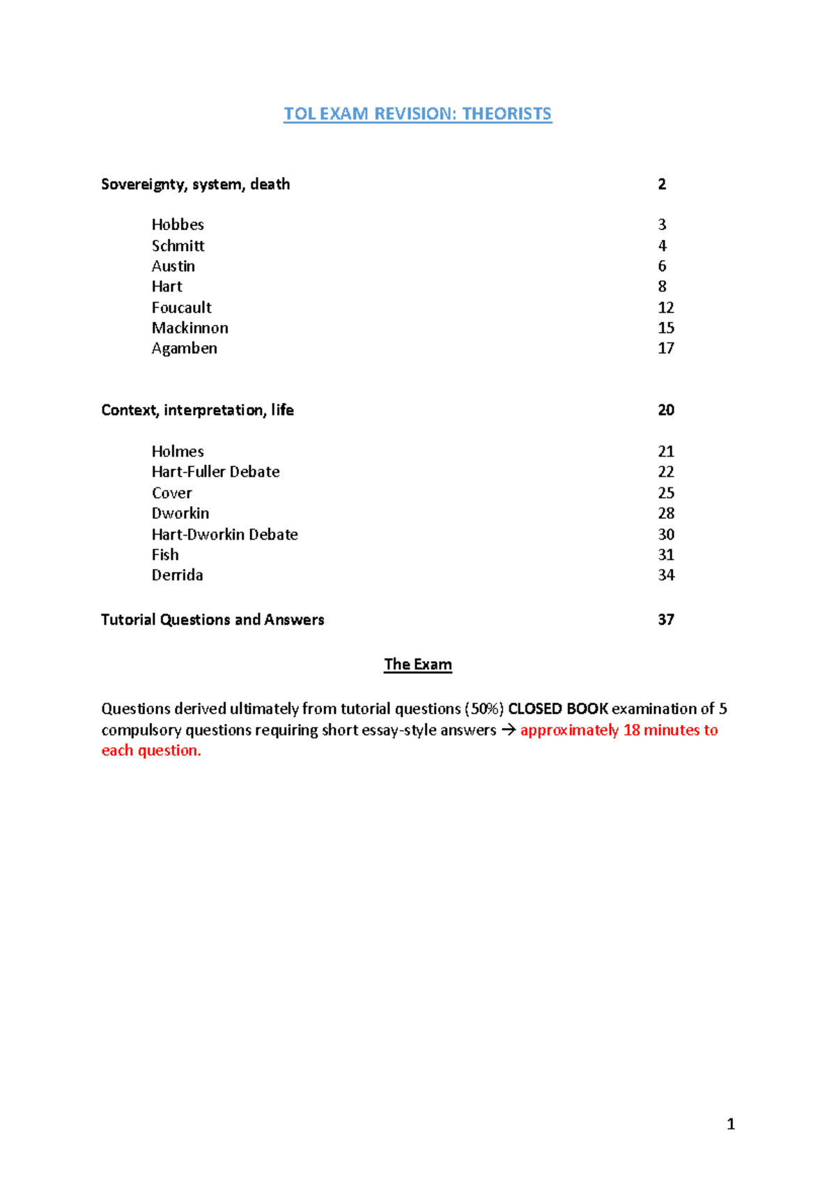 5195LAW Theories of Law: Key Theorists & Exam Revision Notes - Studocu