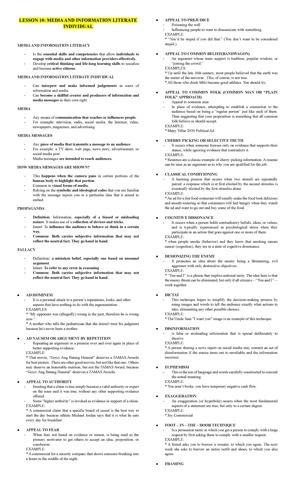 MIL 101: Lesson 1 on Media and Information Literacy Concepts - Studocu