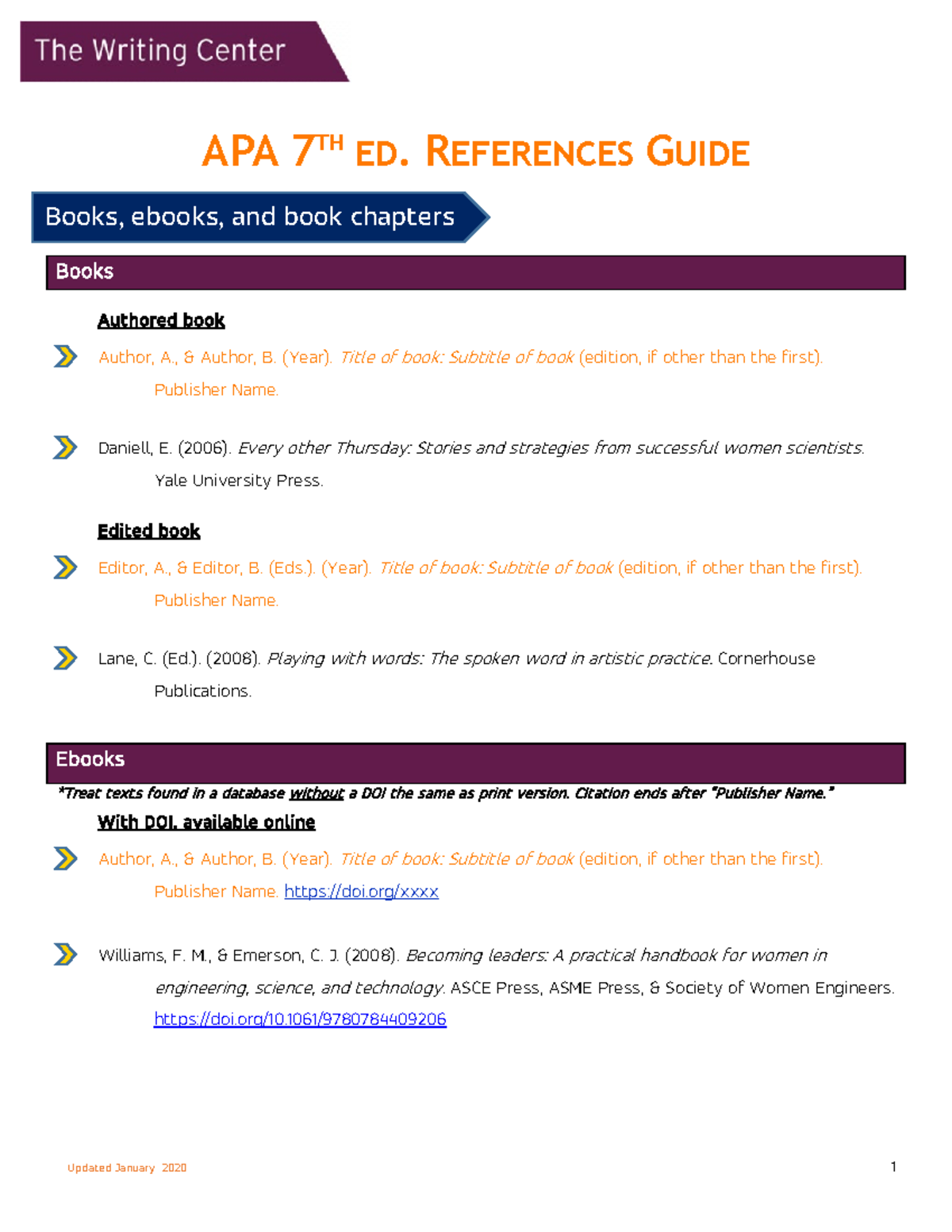 APA 7th Edition: Comprehensive References Guide - Notes - Studocu