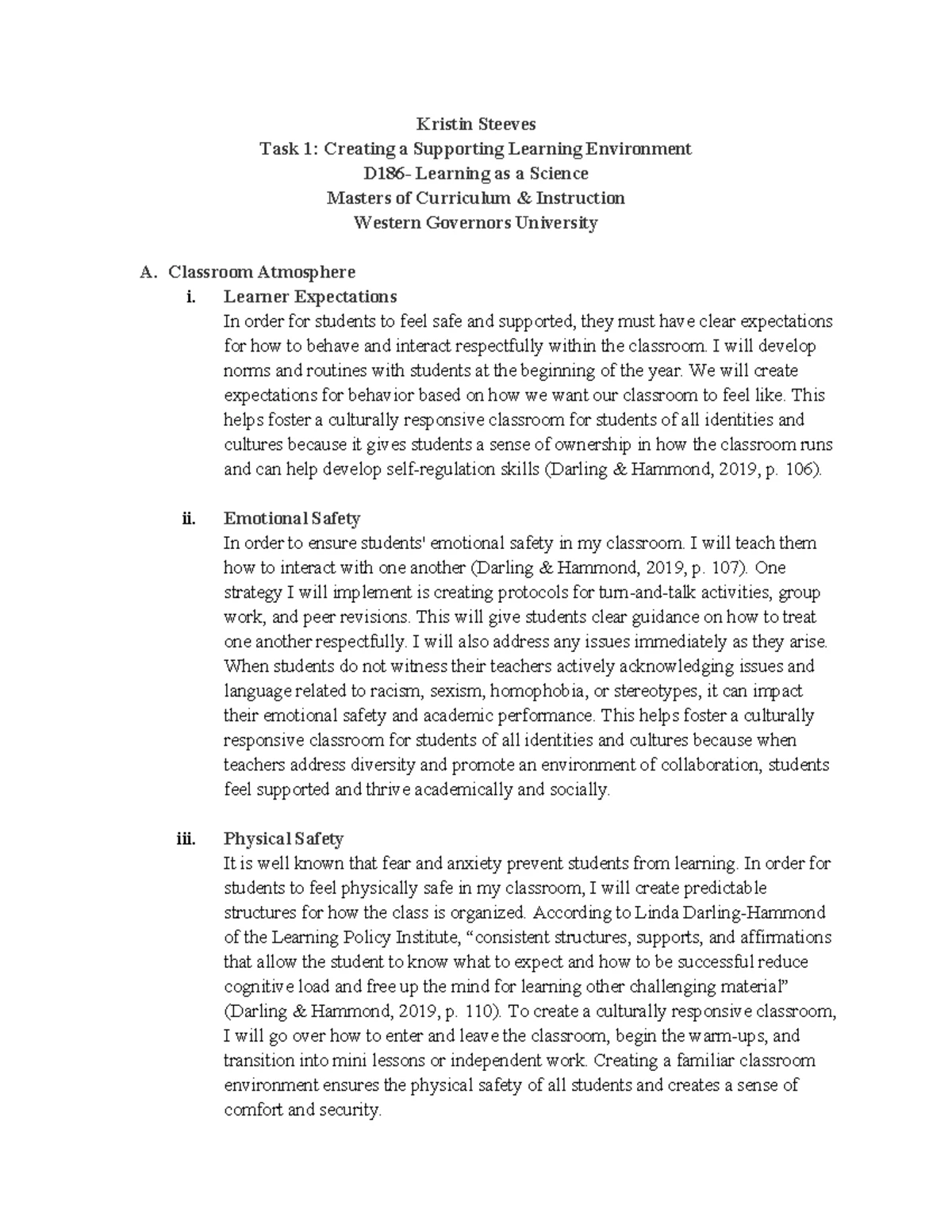 D629 - Task 2: Comprehensive Professional Growth Plan for Educators ...