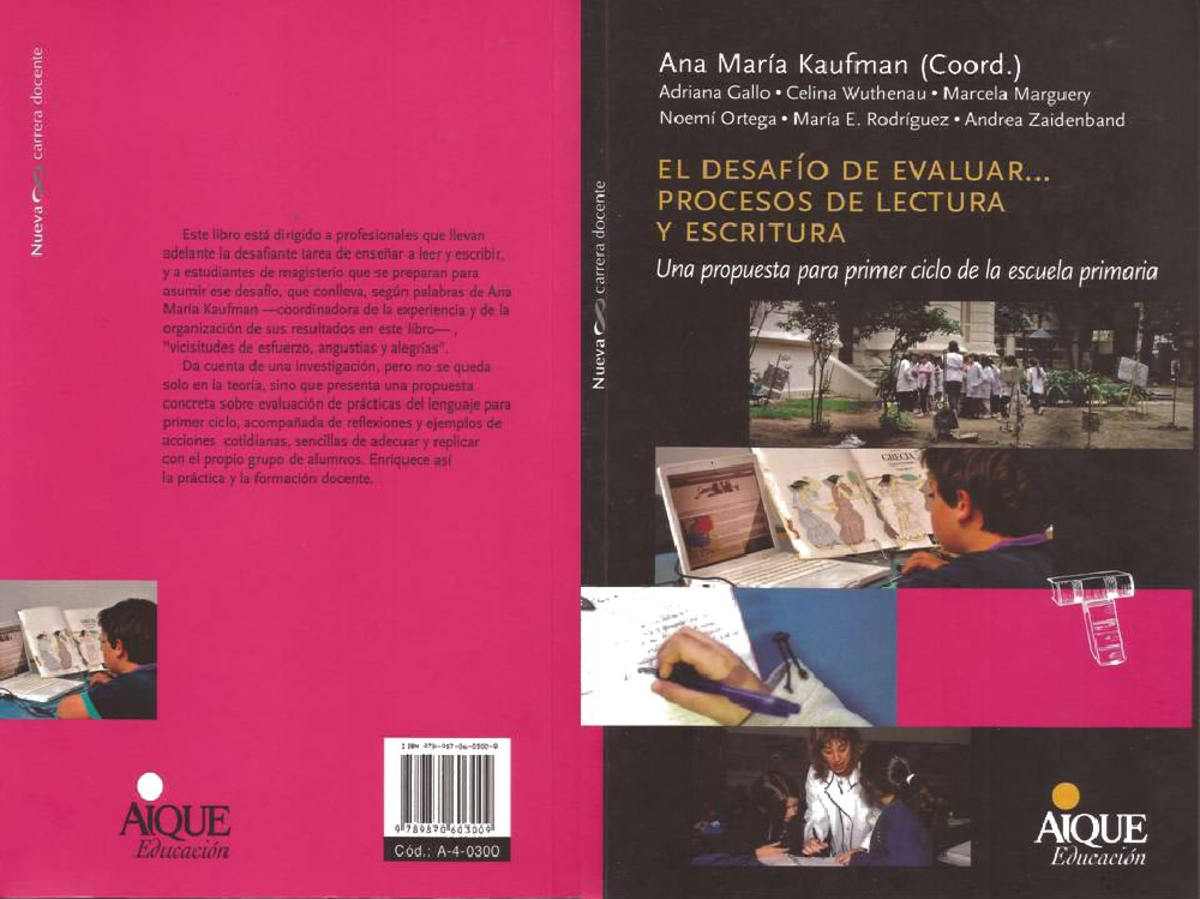 El desafío de evaluar: Procesos de Lectura y Escritura en el Primer ...