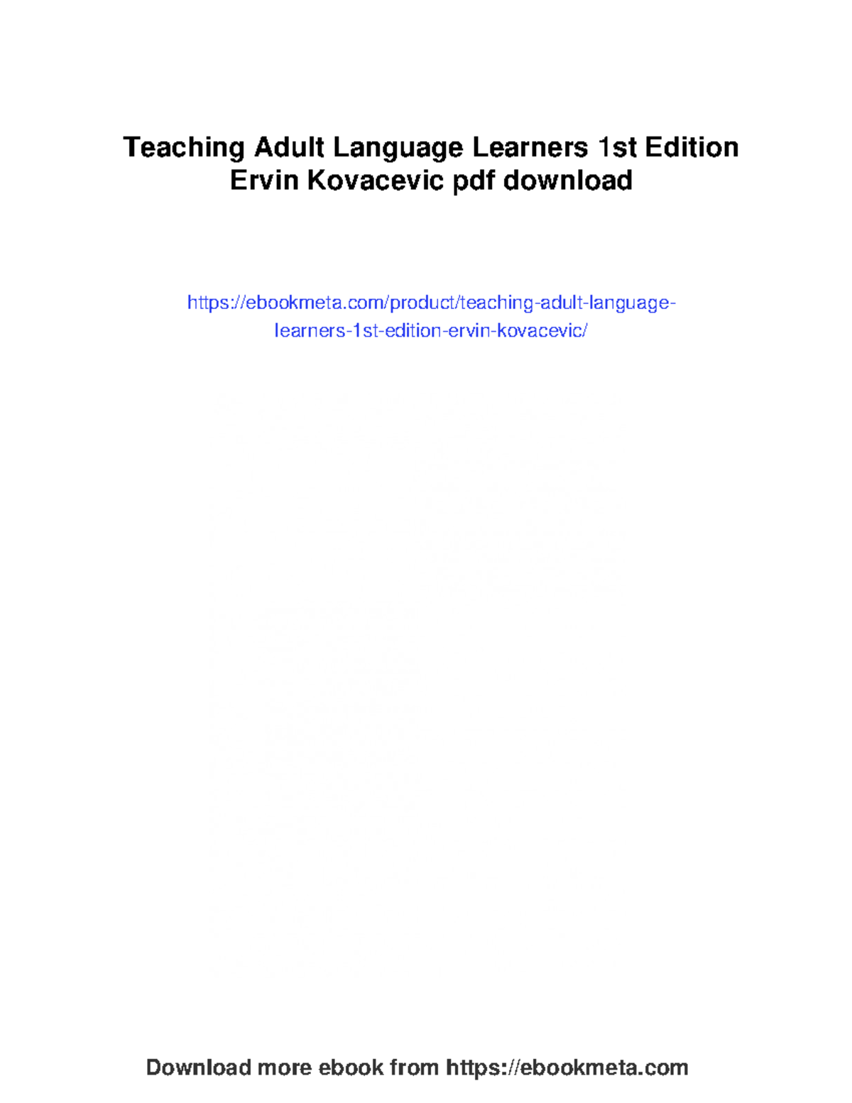 Teaching Adult Language Learners: Perspectives & Theories (1st Ed ...