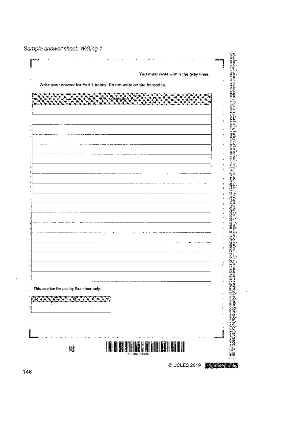 Answer Sheet for PET Writing Exam - Studocu