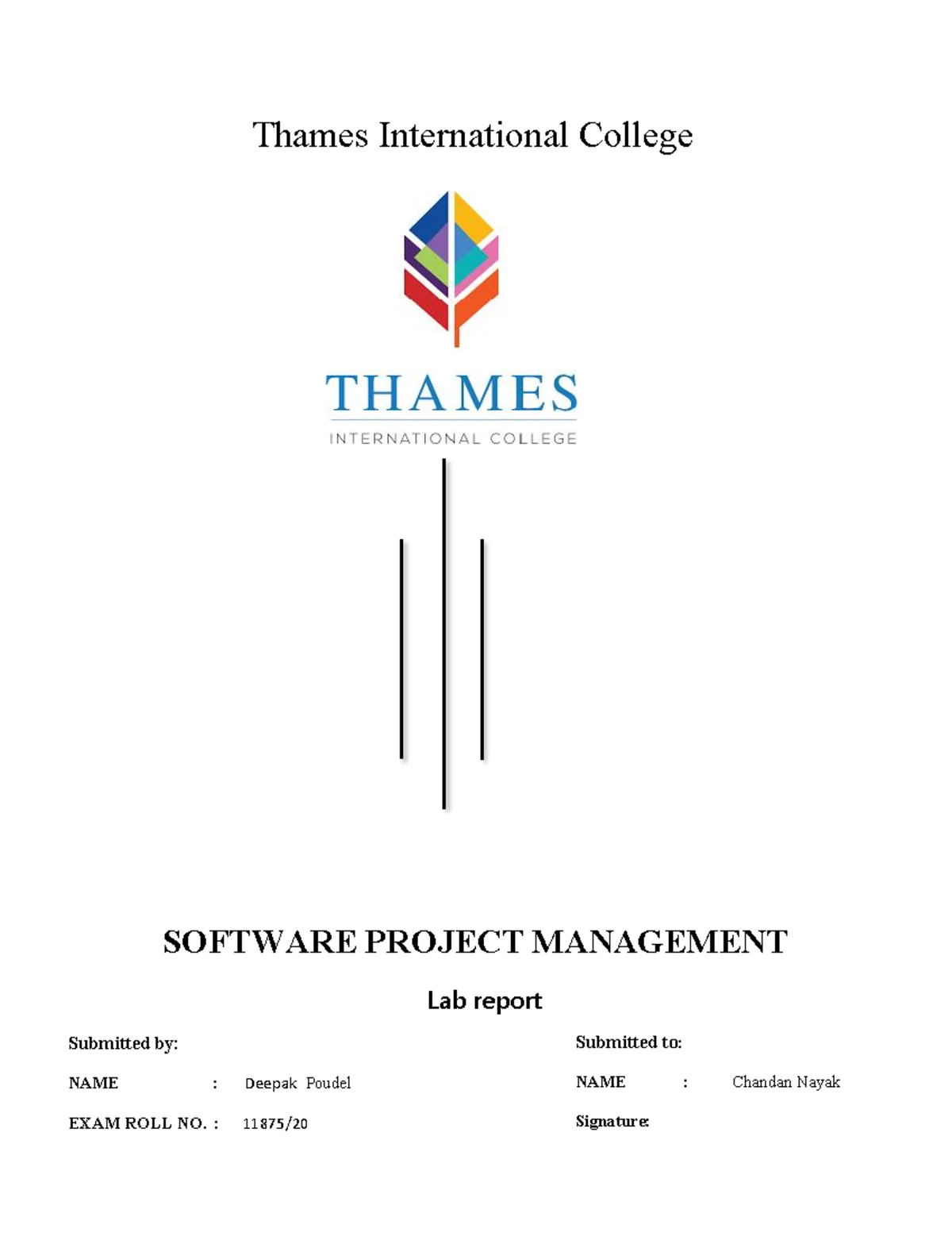 Thames Int'l College SPM Lab Report: Student Fee Payment System ...