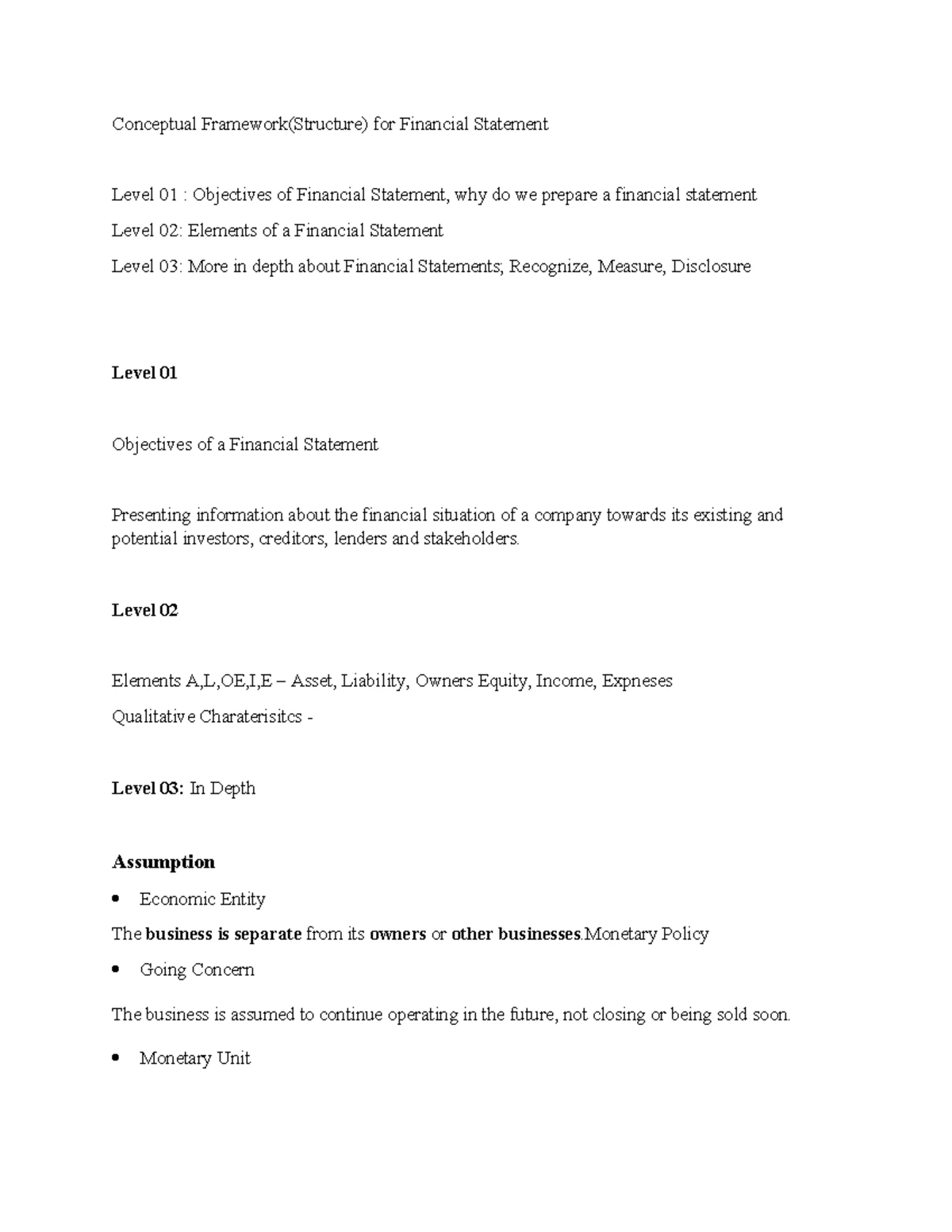 Conceptual Framework: Objectives & Qualitative Characteristics of ...
