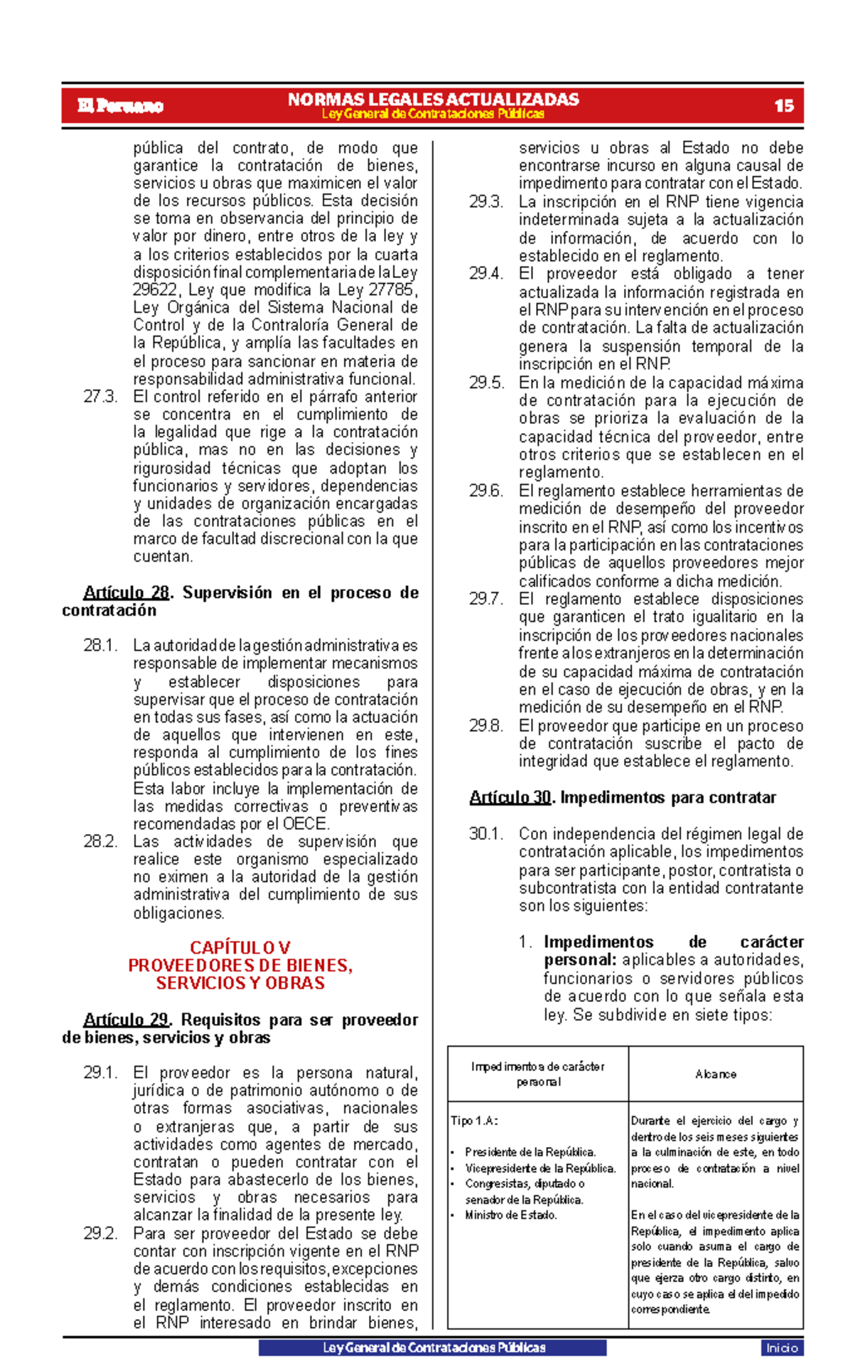 Ley 32069: Normas Actualizadas de Contrataciones Públicas - Studocu
