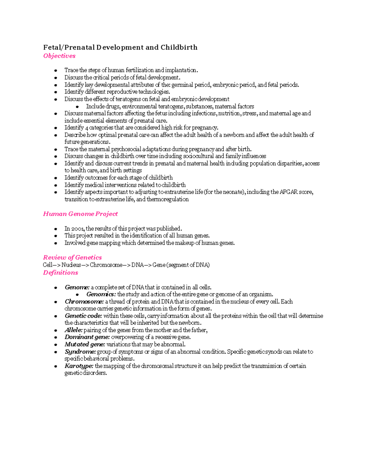 Fetal and Prenatal Development: Key Concepts and Childbirth Insights ...