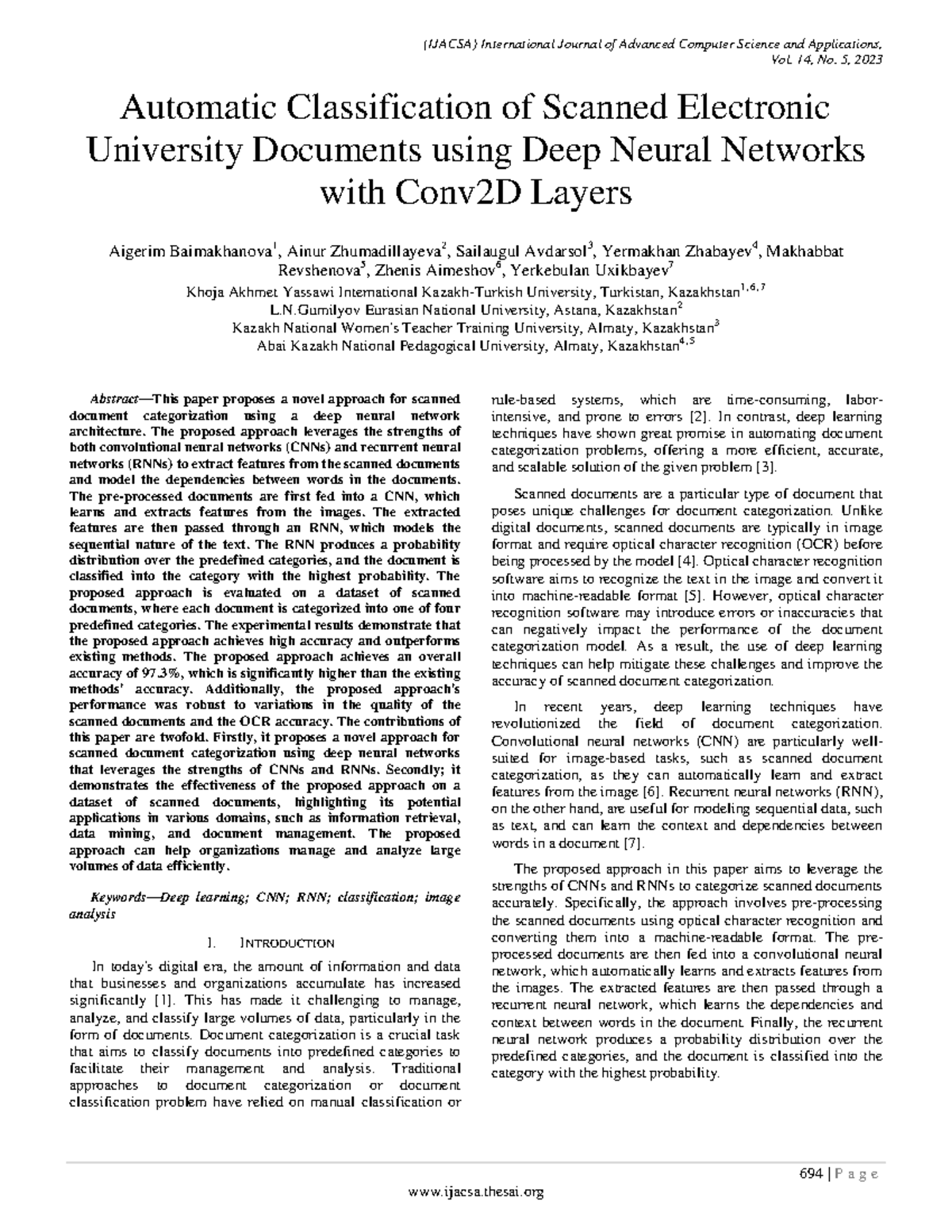 Automatic Classification of Scanned University Documents Using Deep ...