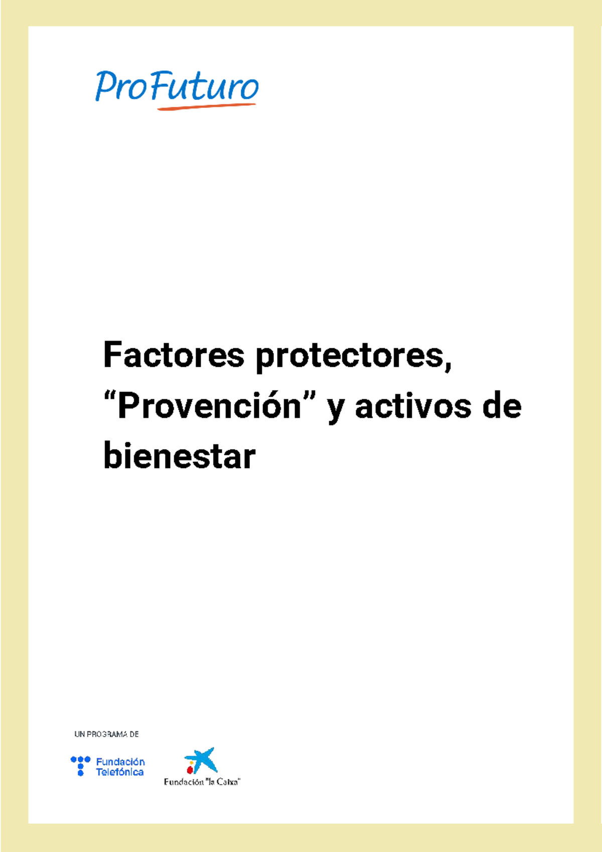 M3 Factores Protectores Provenci n Y Activos De Bienestar Factores 