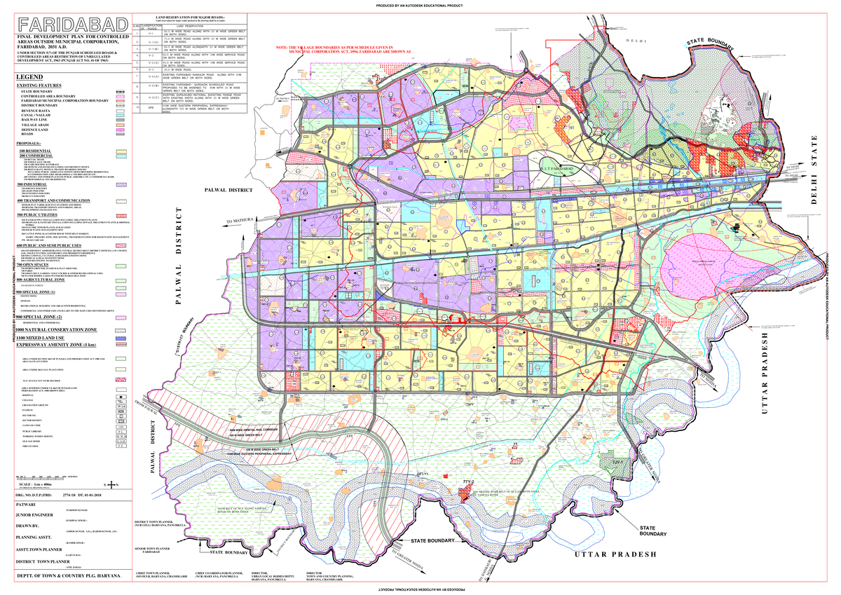Limits of Municipal Corporation Faridabad - Development Plan 2031 - Studocu
