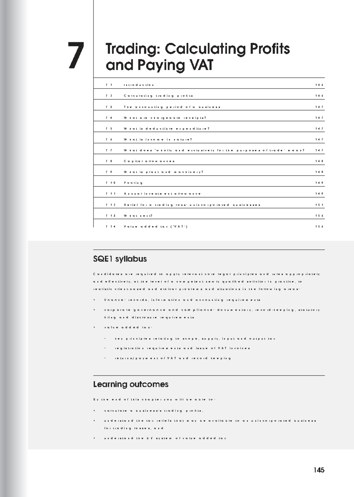 Final Exam Notes: Trading Profits & VAT - Business Law (150) - Studocu