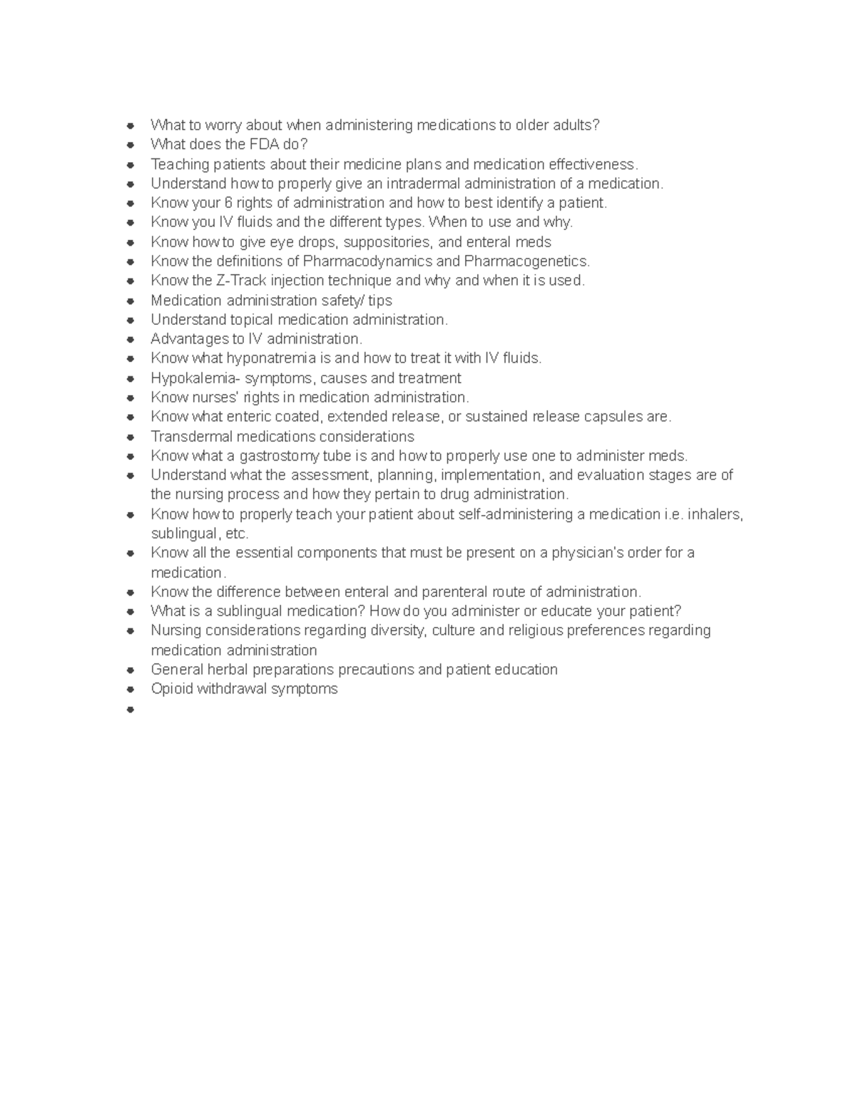 NUR 210: Essential Notes for Safe Medication Administration - Studocu