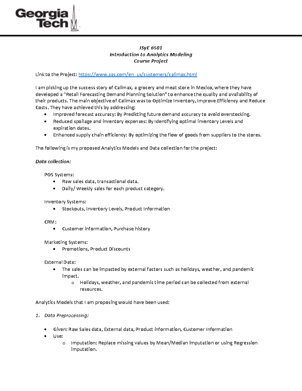 Project Assignment - ISyE 6501 Introduction to Analytics Modeling ...