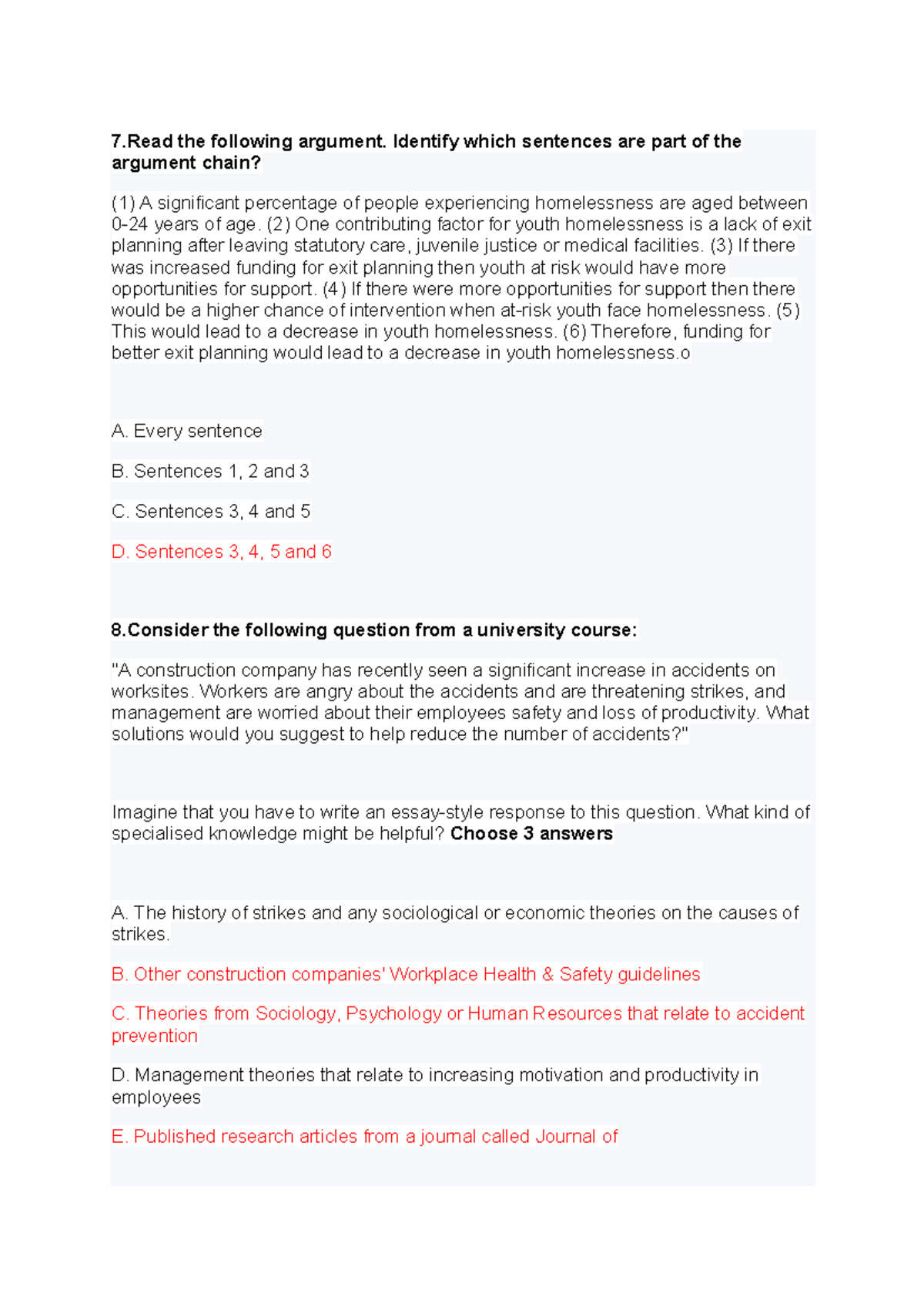 Critical Thinking Skills for University Success - SSL101c Final Exam ...