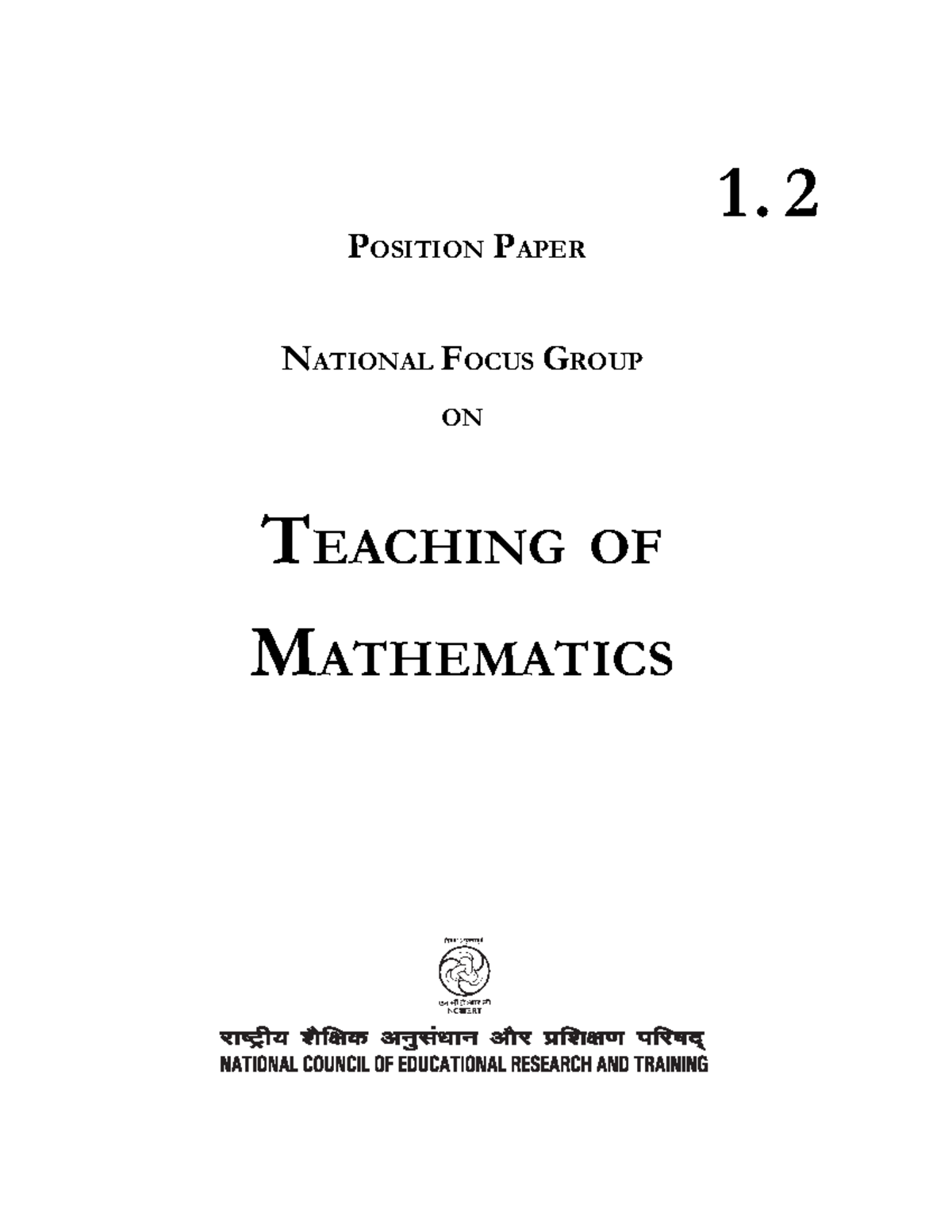 Position Paper on Teaching Mathematics Education: Goals and Challenges ...