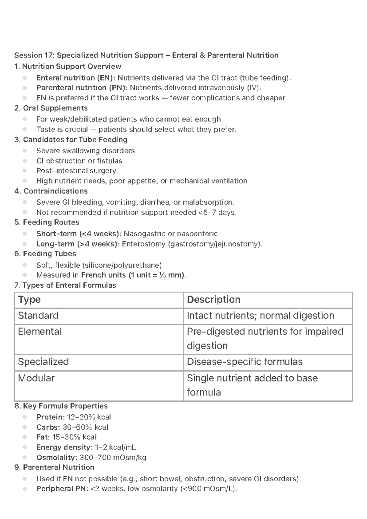 Session 17: Specialized Nutrition Support - Enteral & Parenteral ...