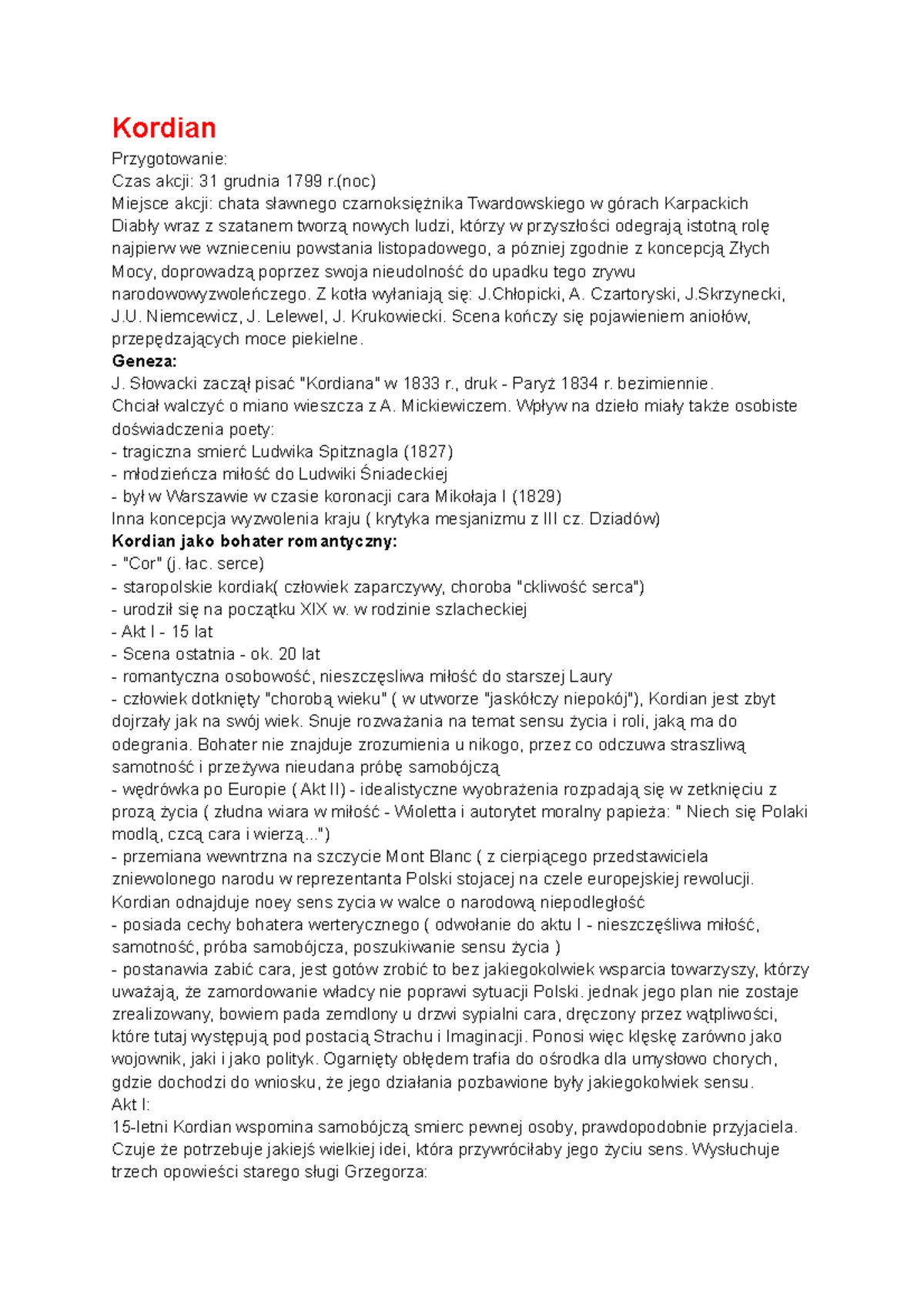 Pytania Na Sprawdzian Z Romantyzmu www.studocu.com