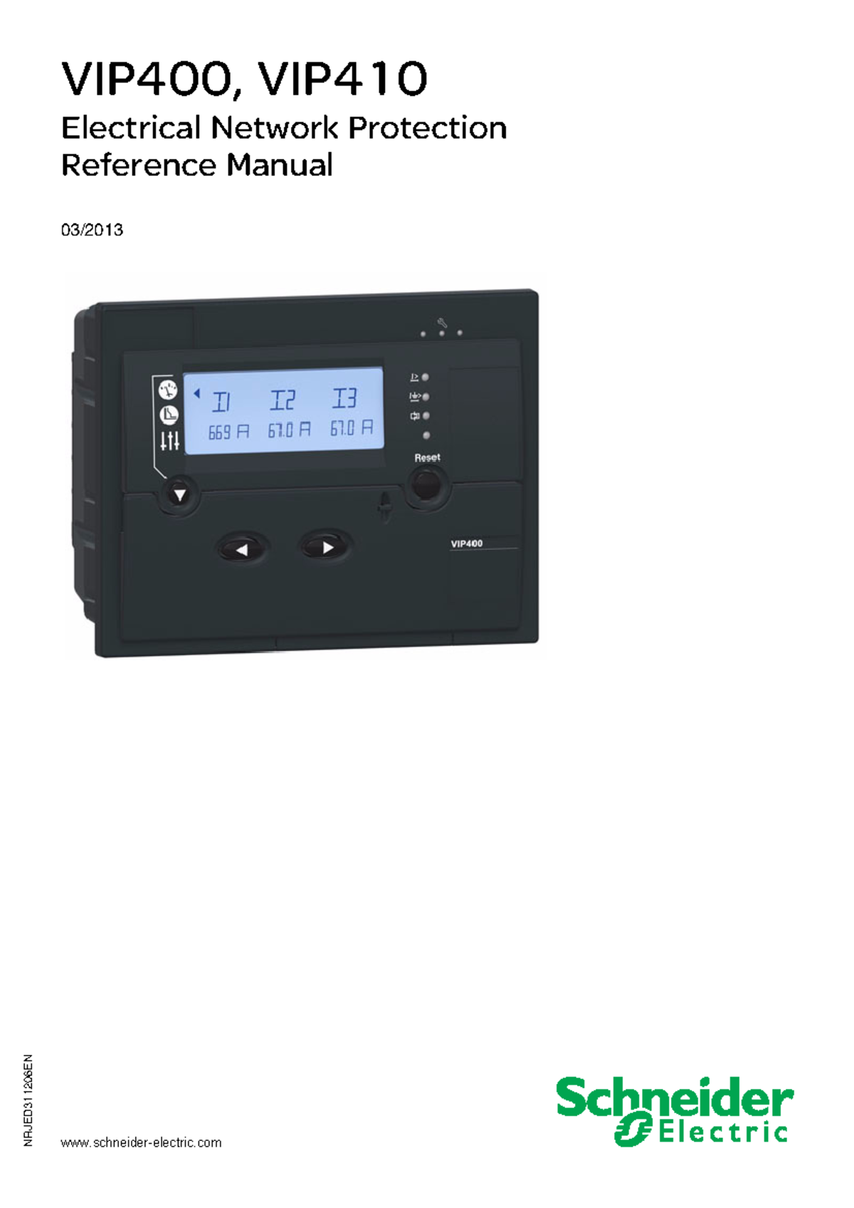 VIP400, VIP410 Electrical Network Protection Relay Manual NRJED311206EN ...