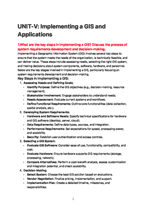 Bhagya notes Unit-2 - 1 UNIT 2 INTRODUCTION TO GIS INTRODUCTION TO GIS ...