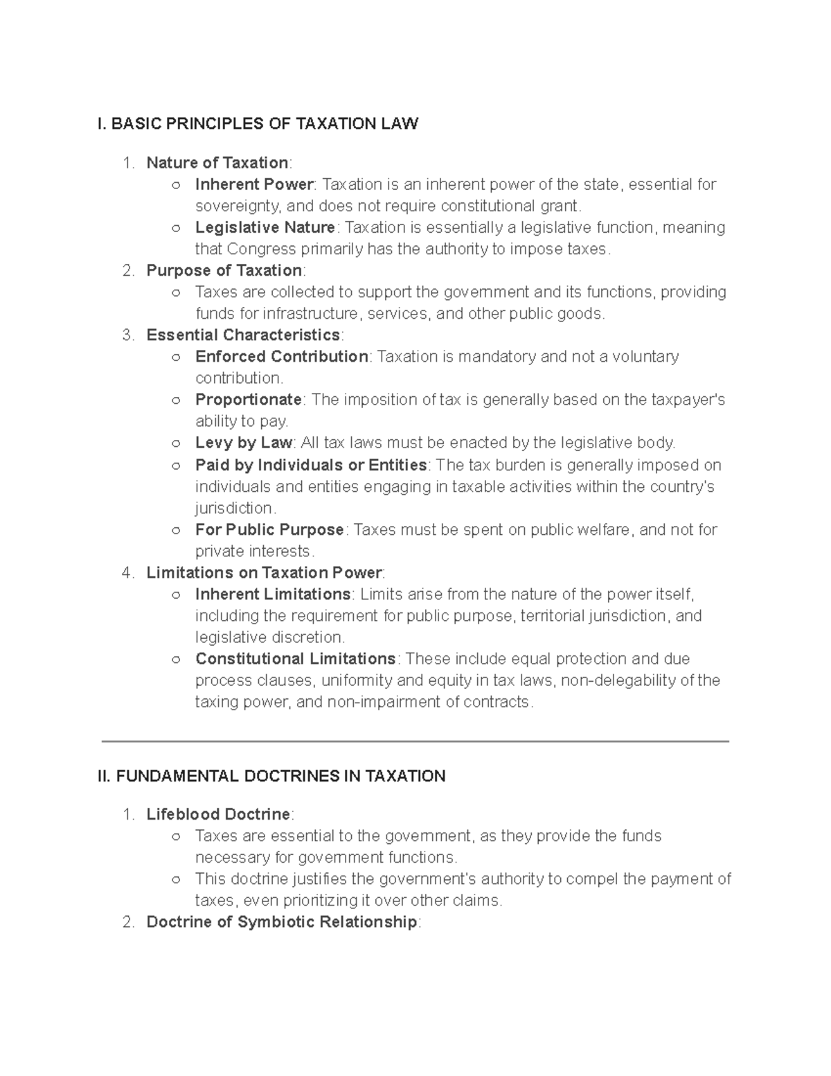 TAX 101: Comprehensive Taxation Law Reviewer - Studocu
