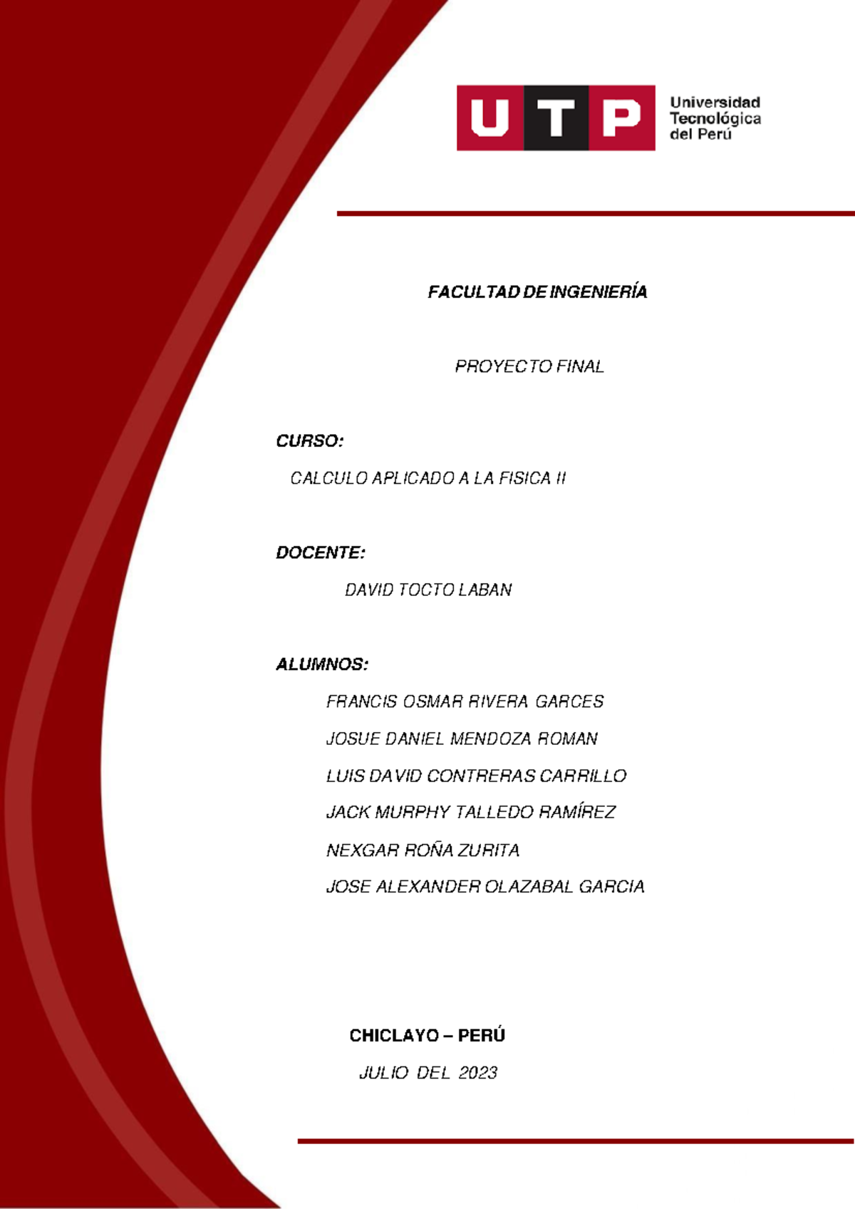 PF - Informe Proyecto Final sobre Electromagnetismo y Timbres - Document Preview