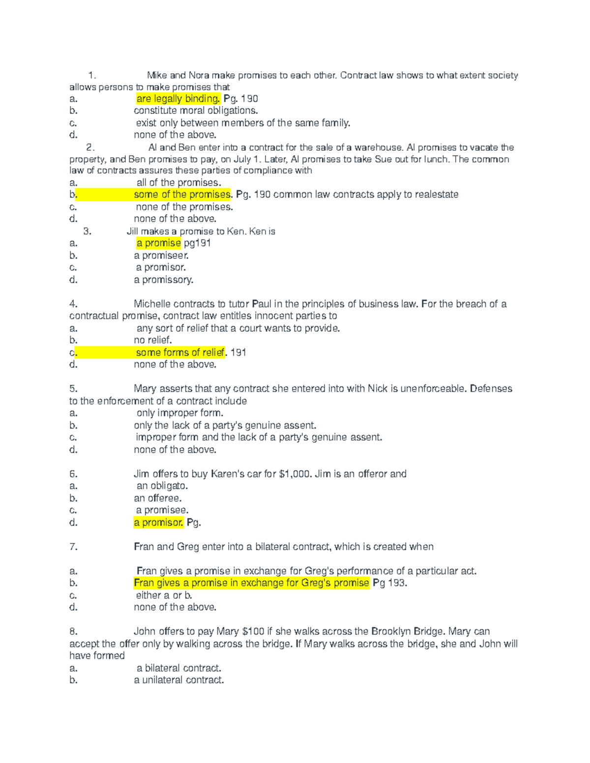 Contract Law Exam 2 Review Guide: Key Concepts and Cases - Studocu
