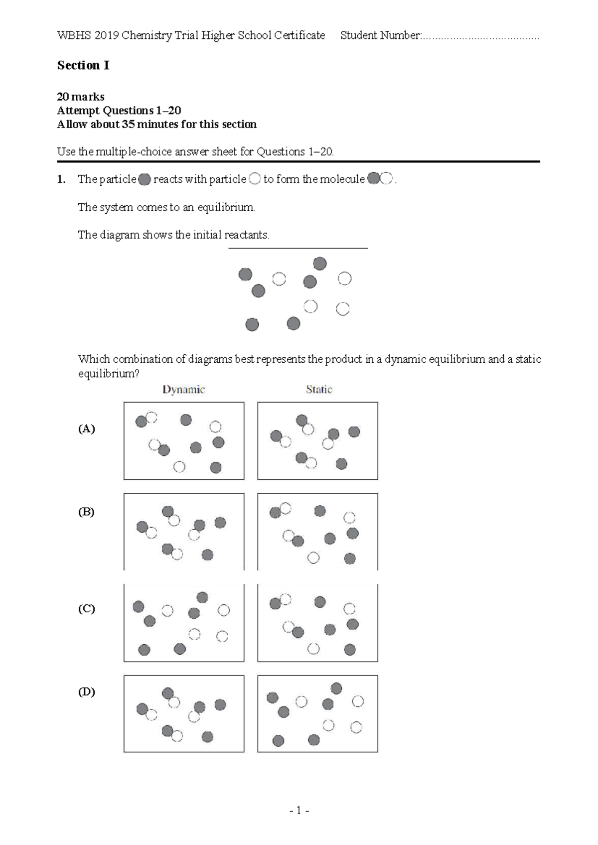 2019 WBHS Chemistry Trial HSC Exam Questions and Answers - Studocu