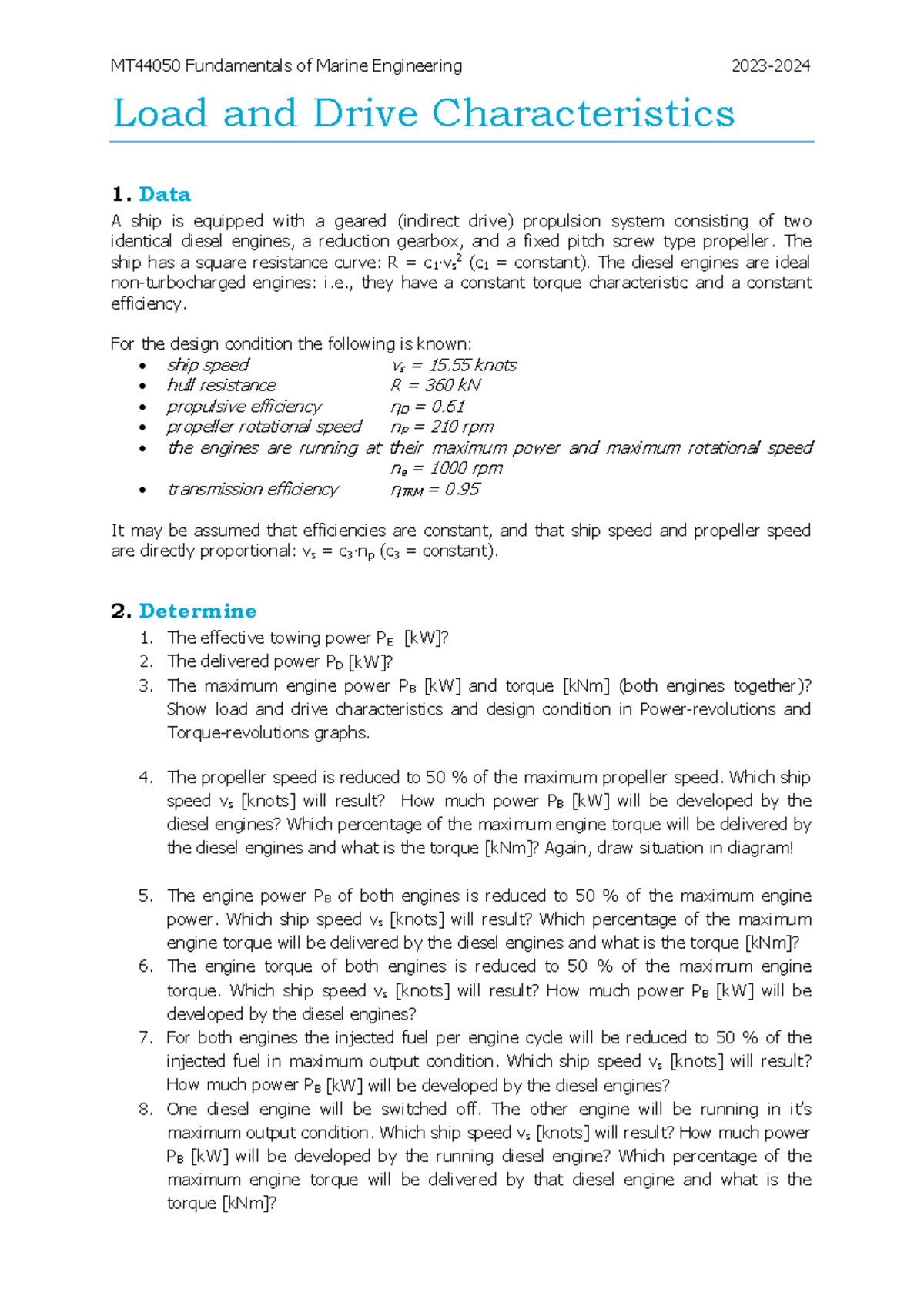 Load and Drive Characteristics - Solutions for Engineering Analysis ...