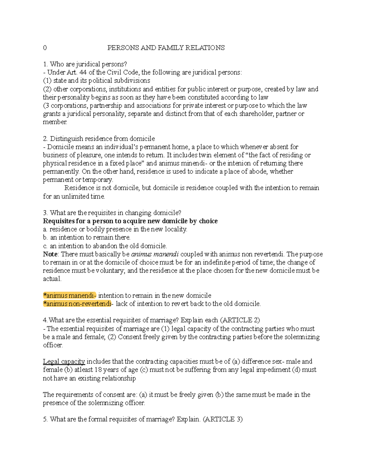 PFR- Activity-2: Practical Application of Family Law Principles - Studocu