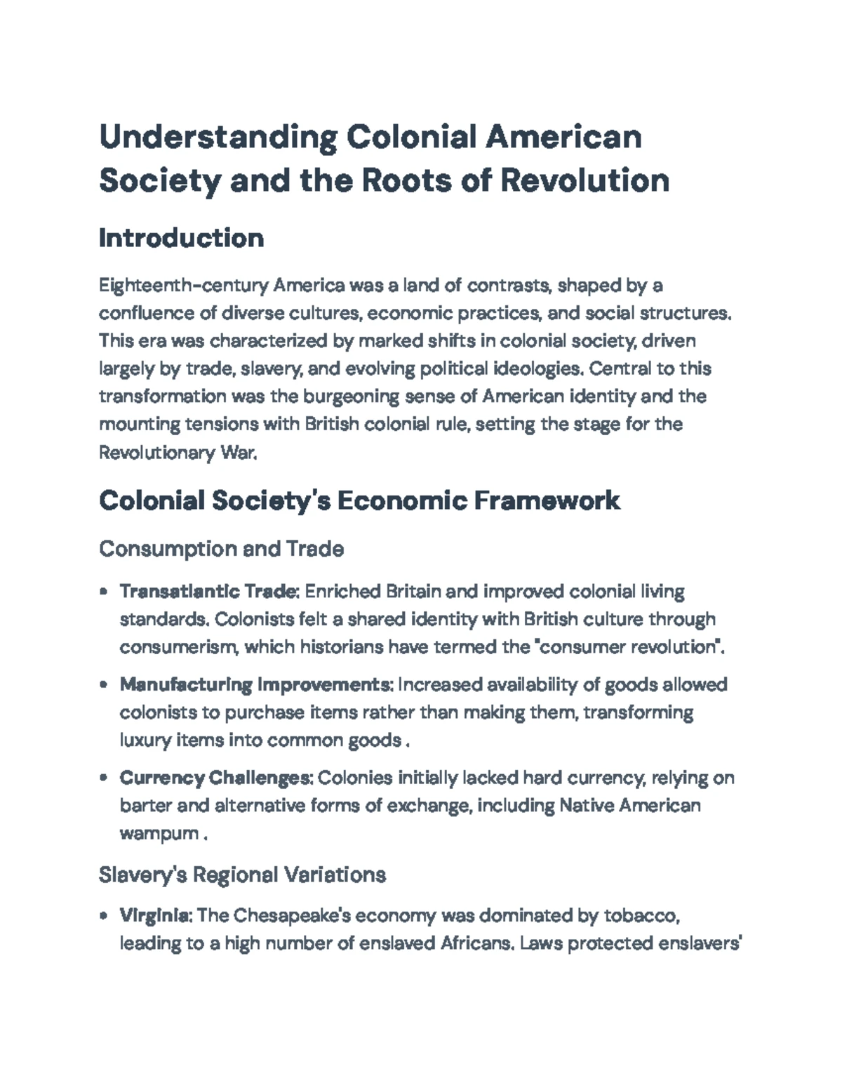 The Cotton Revolution: Impacts on Slavery and Southern Society (HIST ...
