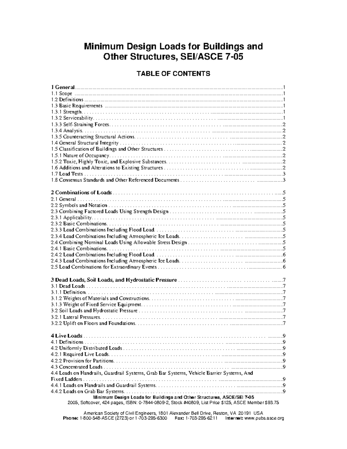 Minimum Design Loads for Buildings and Other Structures (ASCE 7-05 ...