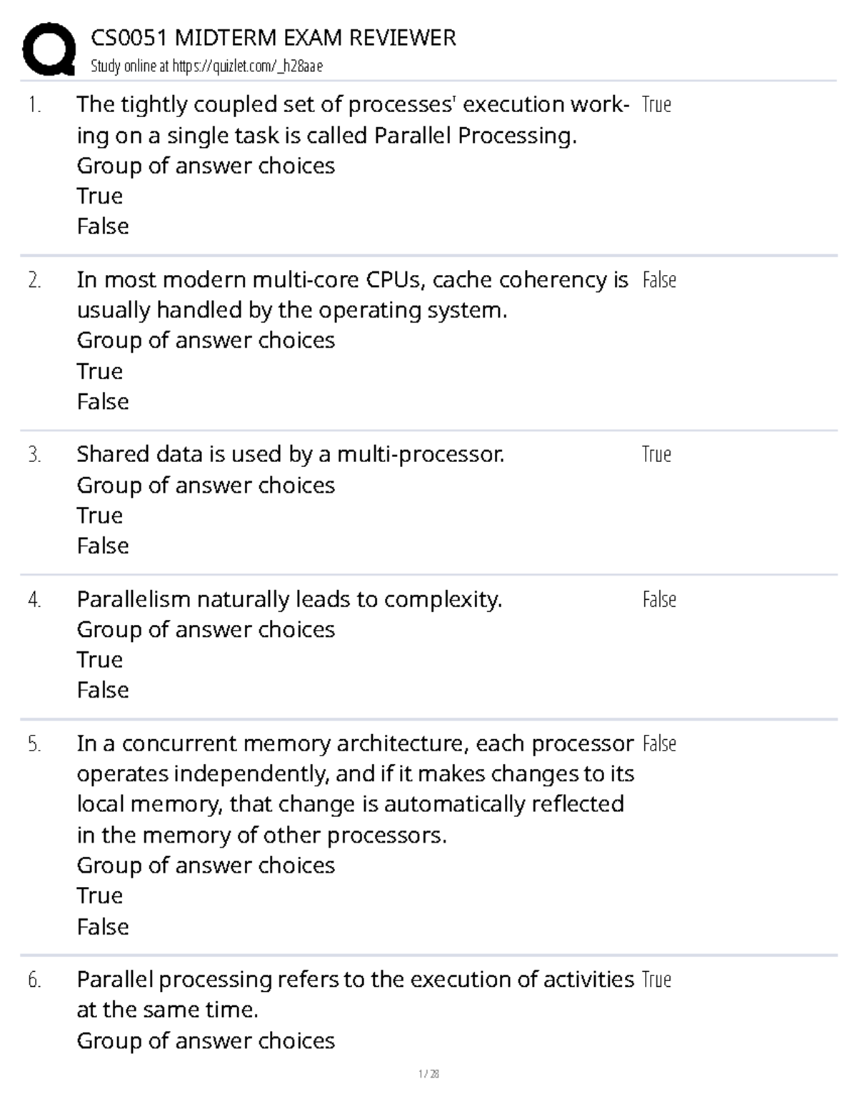 CS0051 MIDTERM EXAM REVIEWER: Key Concepts and Questions - Studocu
