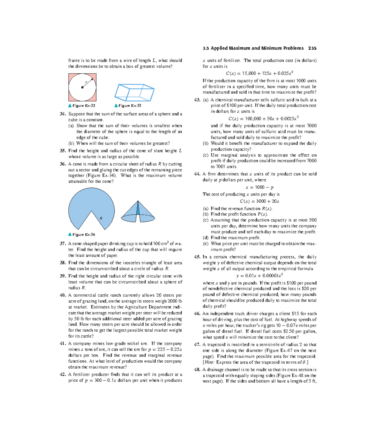 Calculus C03: Applied Maximum and Minimum Problems (Pages 257-258 ...