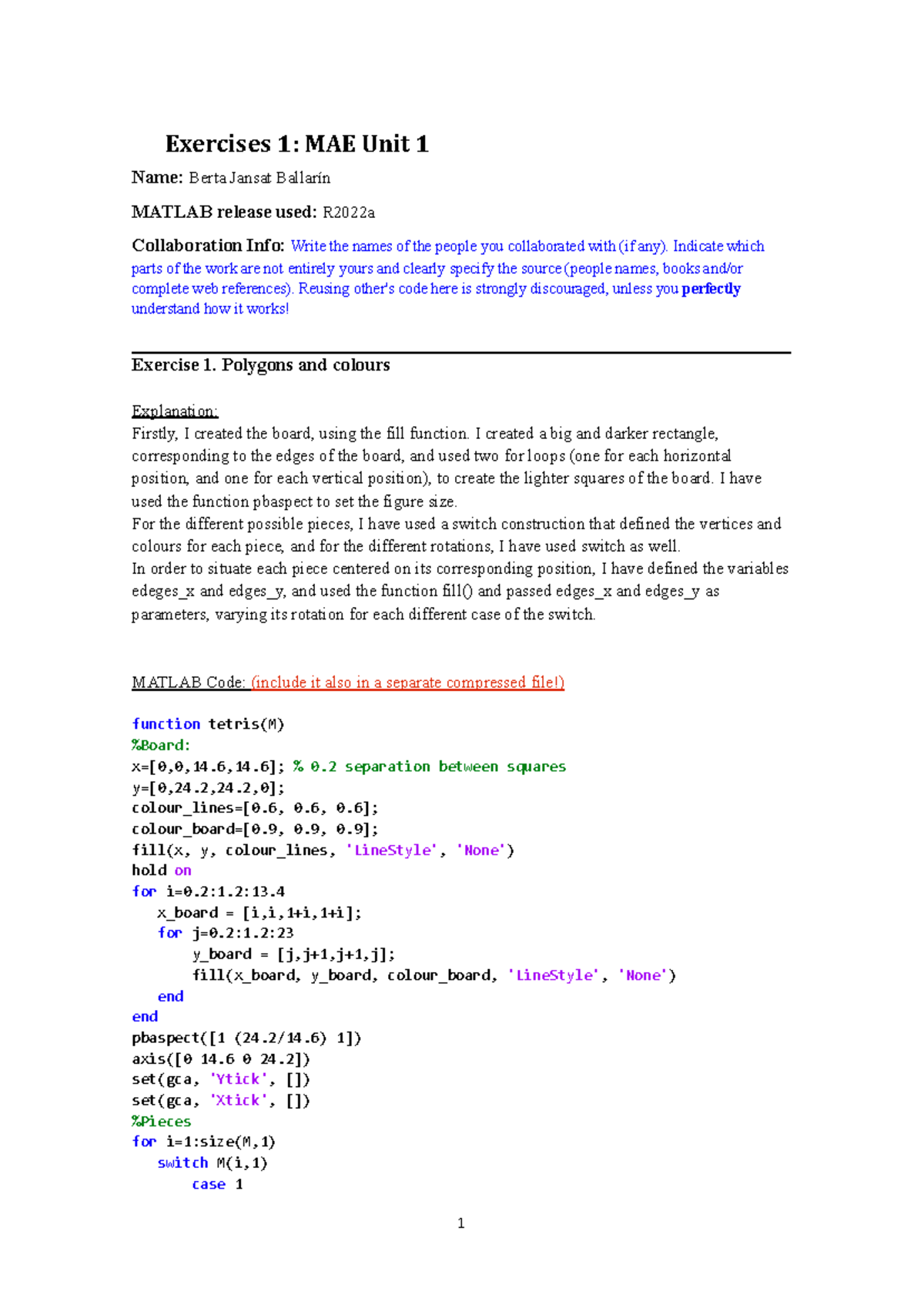 Pràctica 1 MAE: Exercises on Polygons & Sonine Polynomials - Document Preview