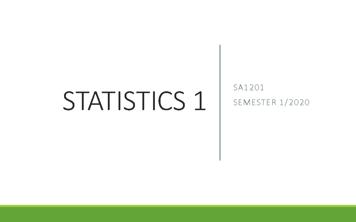 02 - Lecture Notes on Frequency Distribution in Statistics - Studocu