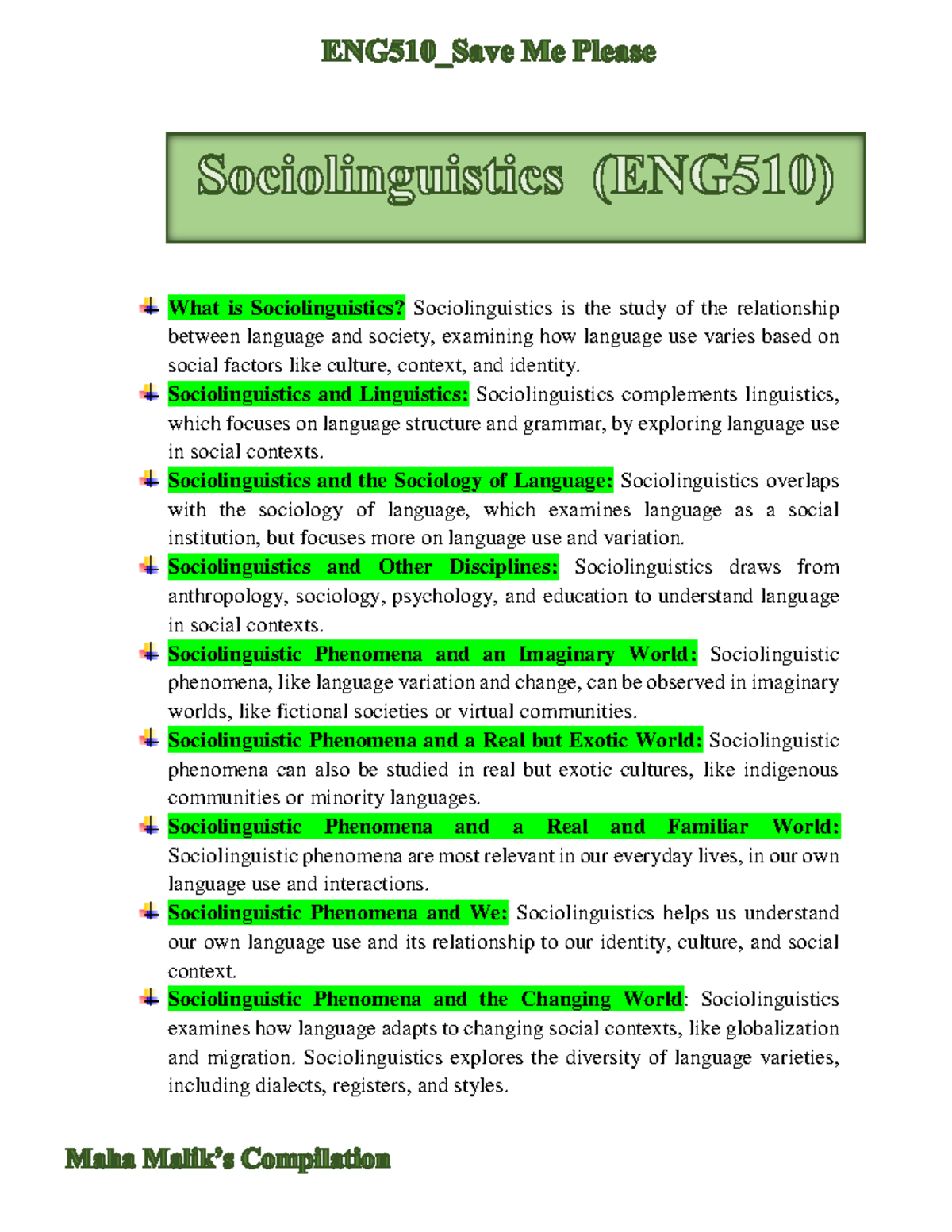 ENG510 Sociolinguistics Overview: Key Concepts and Themes - Studocu