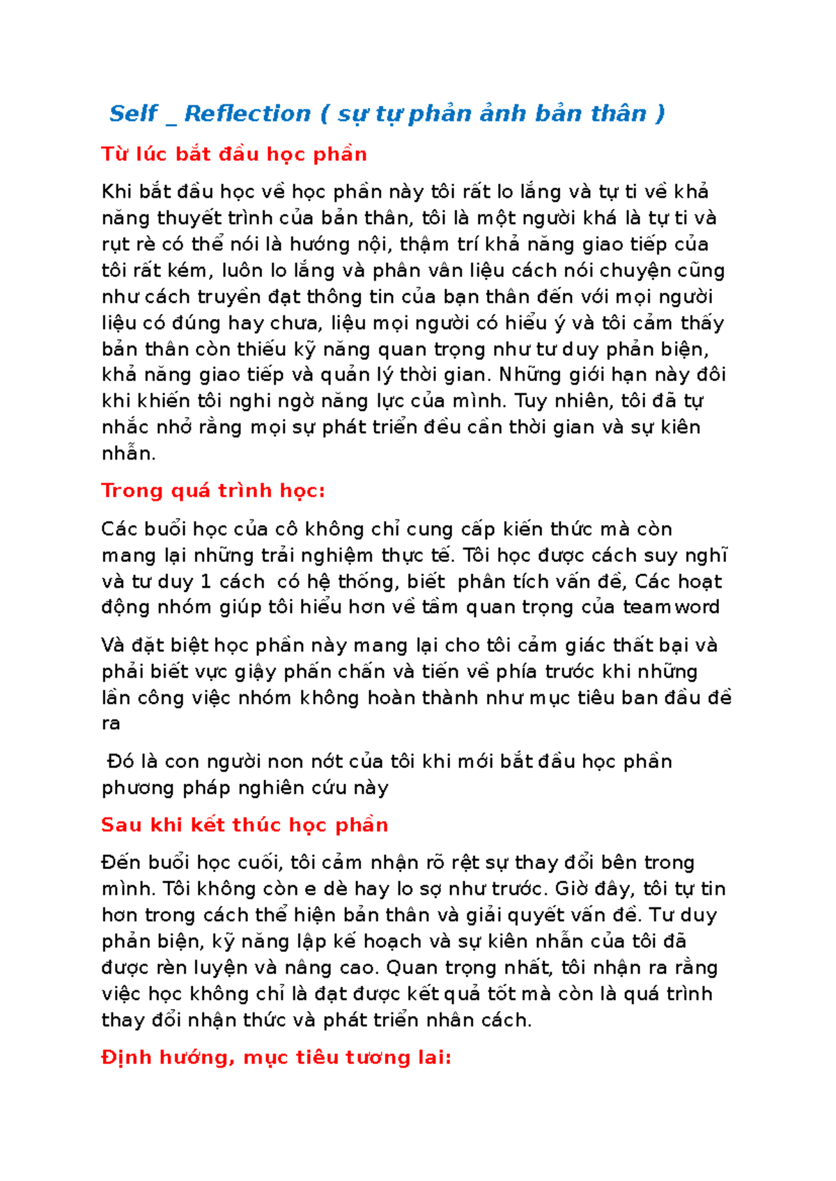 Self Reflection - good vcl - Self _ Reflection ( sự tự phản ảnh bản ...