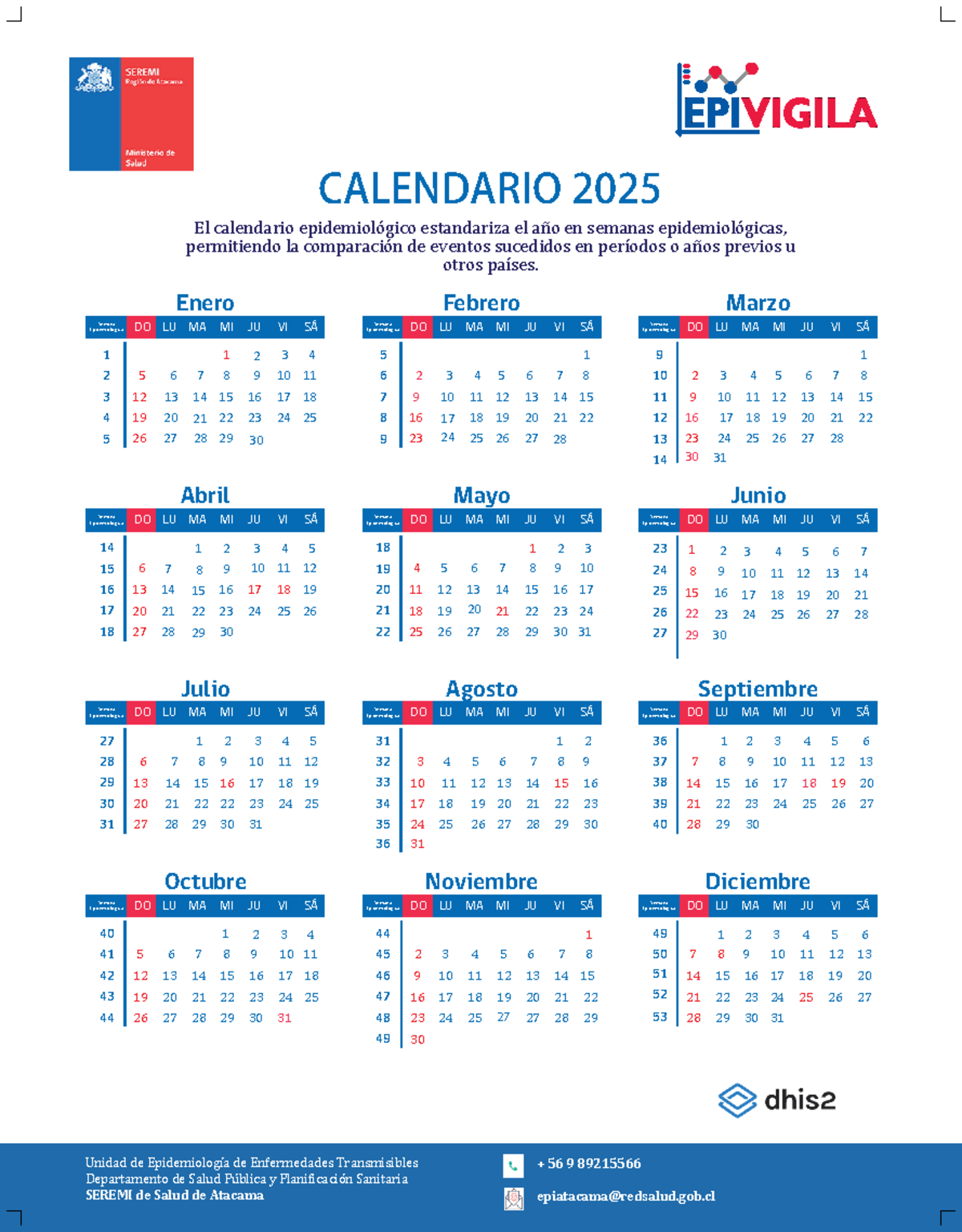 Calendario epidemiol gico 2025 propuesta 2 de salud p blica studocu