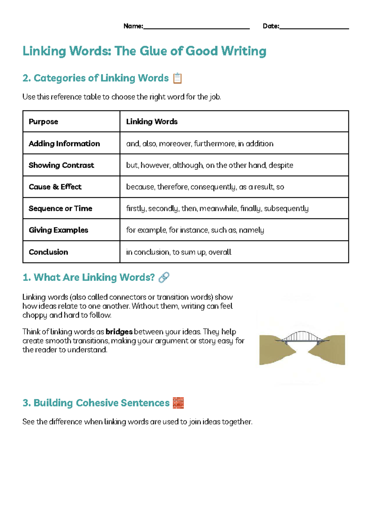 ENG 101: Linking Words - The Glue of Good Writing Guide - Studocu