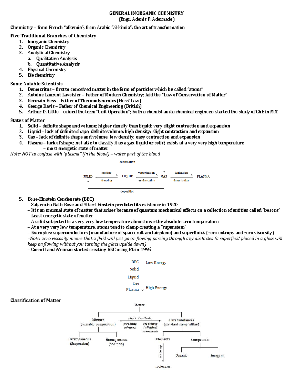 434907310 General Inorganic Chemistry Lecture Notes Summary - Studocu
