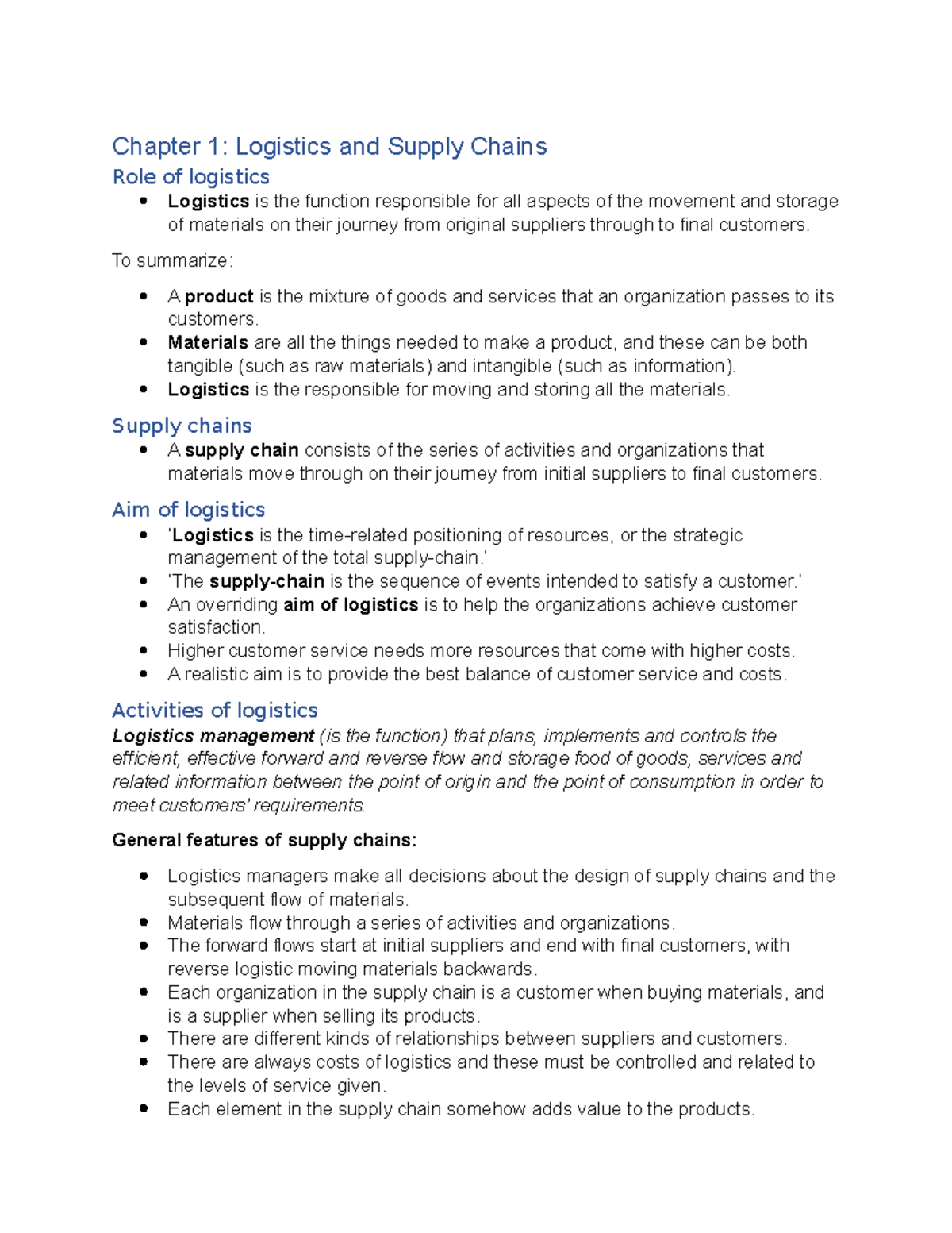 Intro to Logistics (BOOK) - Chapter 1: Logistics and Supply Chains Role ...