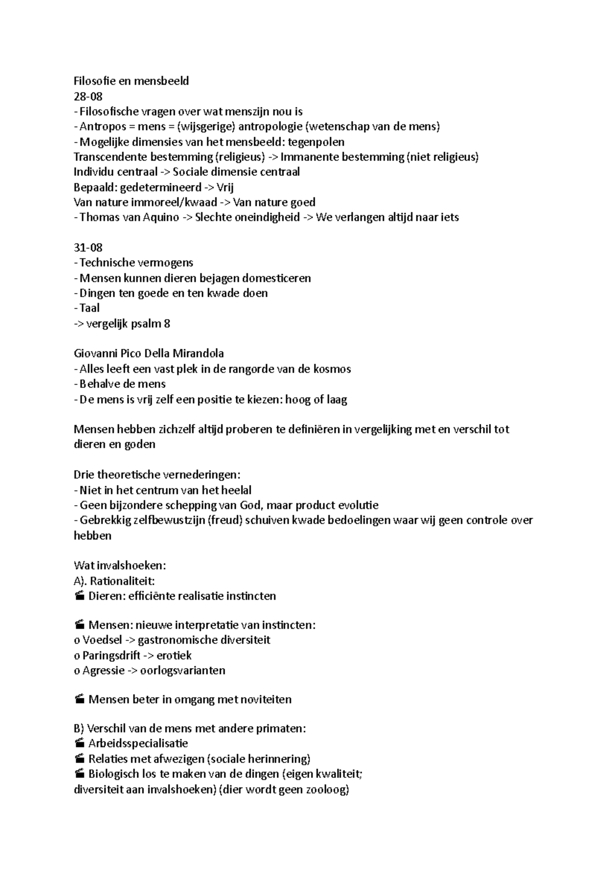 Filosofie en Mensbeeld: Aantekeningen en Theoretische Invalshoeken ...