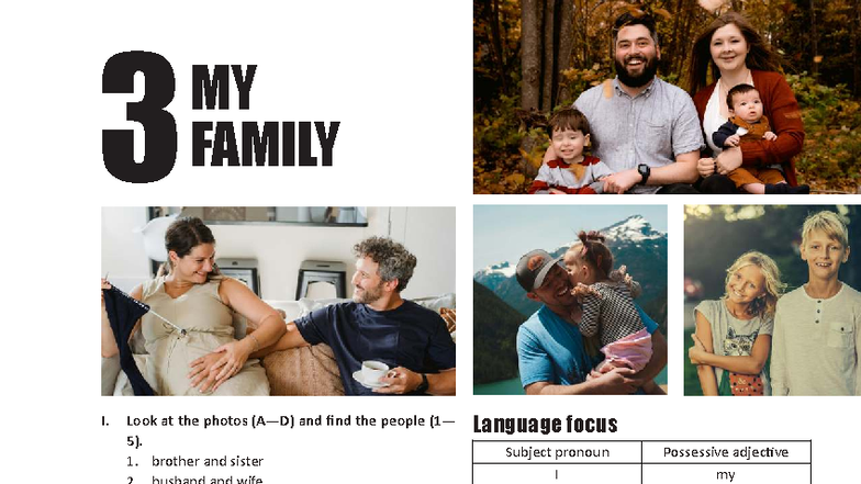G10 Topic 3: My Family - Vocabulary & Language Focus - Studocu